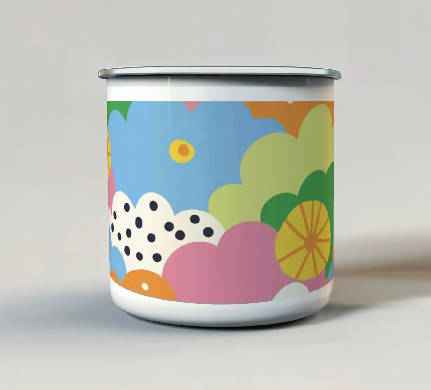 Cloudy pattern Emaille Tasse von GigiRosado