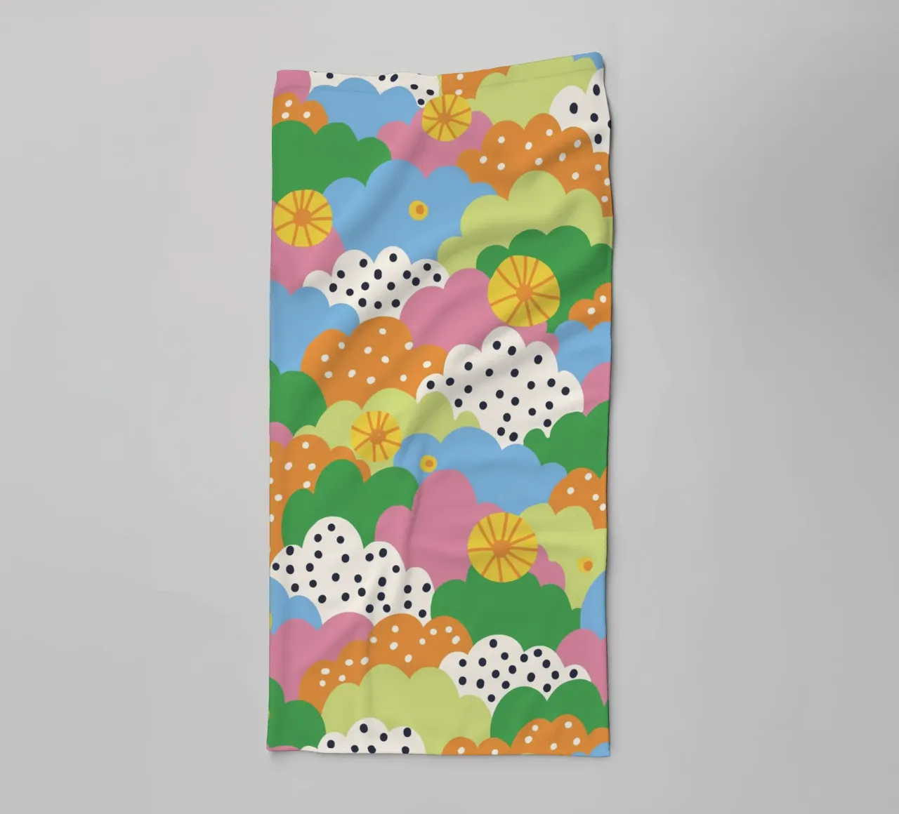 Cloudy pattern towel by GigiRosado