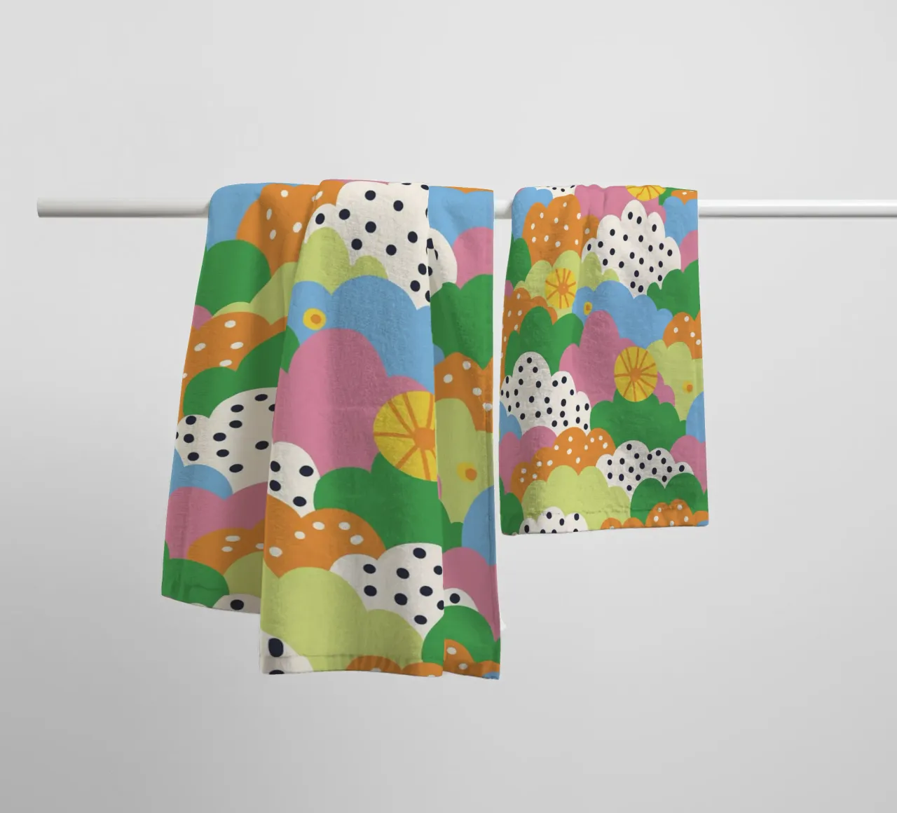 Cloudy pattern towel by GigiRosado
