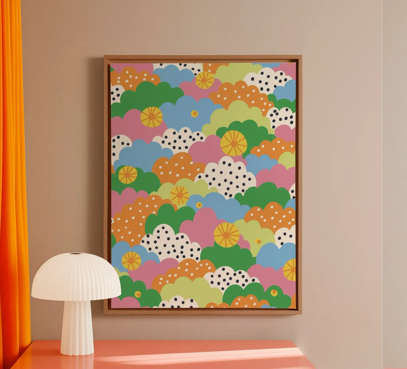 Cloudy pattern canvas by GigiRosado