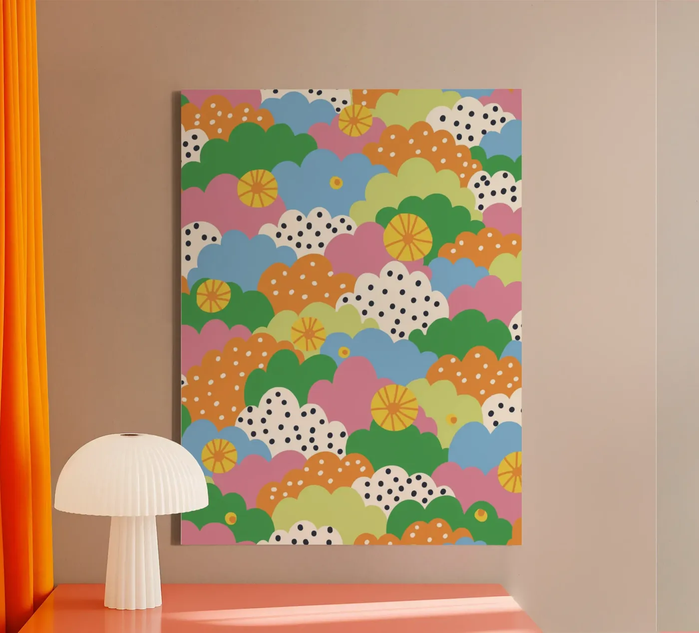 Cloudy pattern canvas by GigiRosado