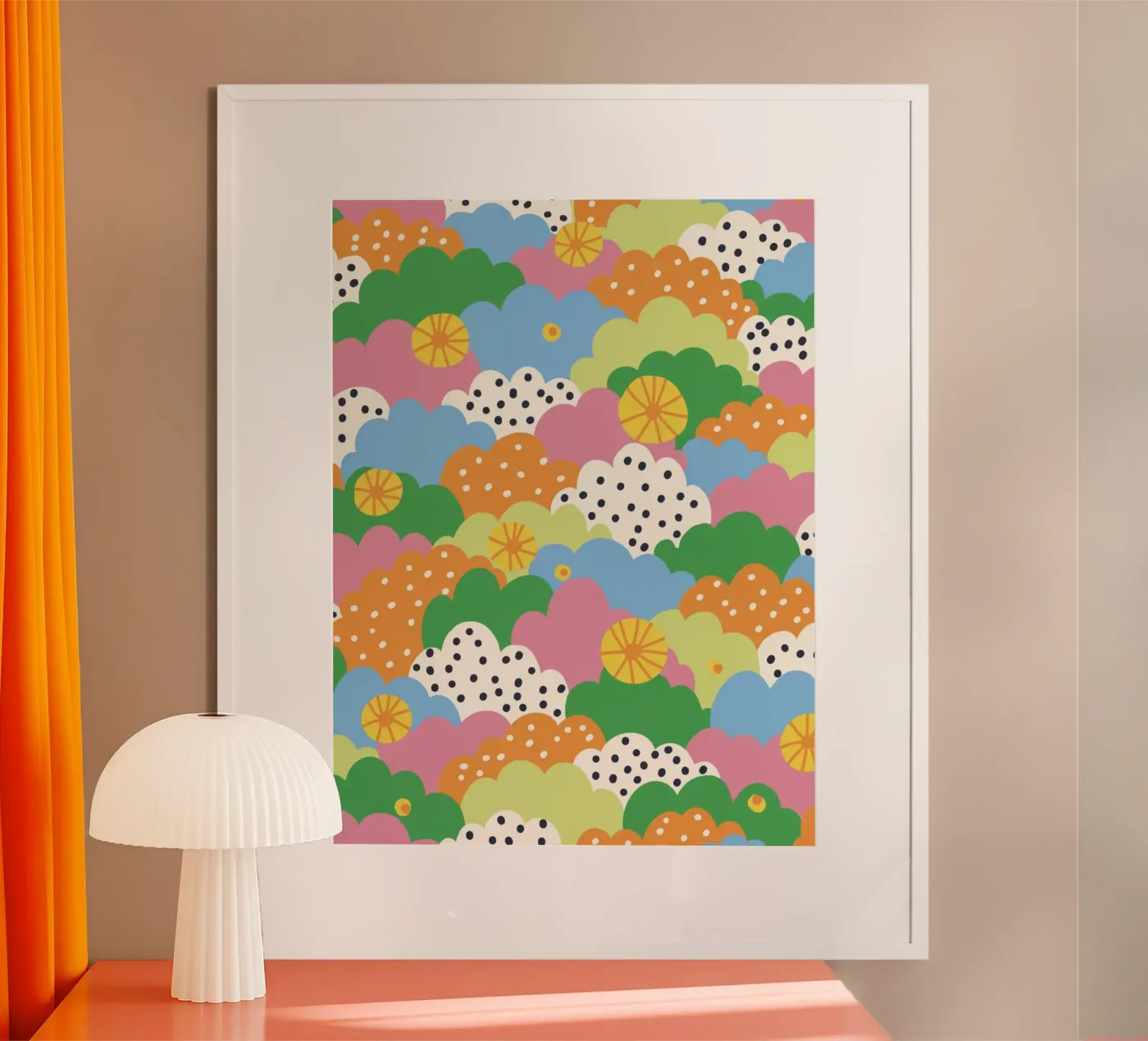Cloudy pattern poster van GigiRosado