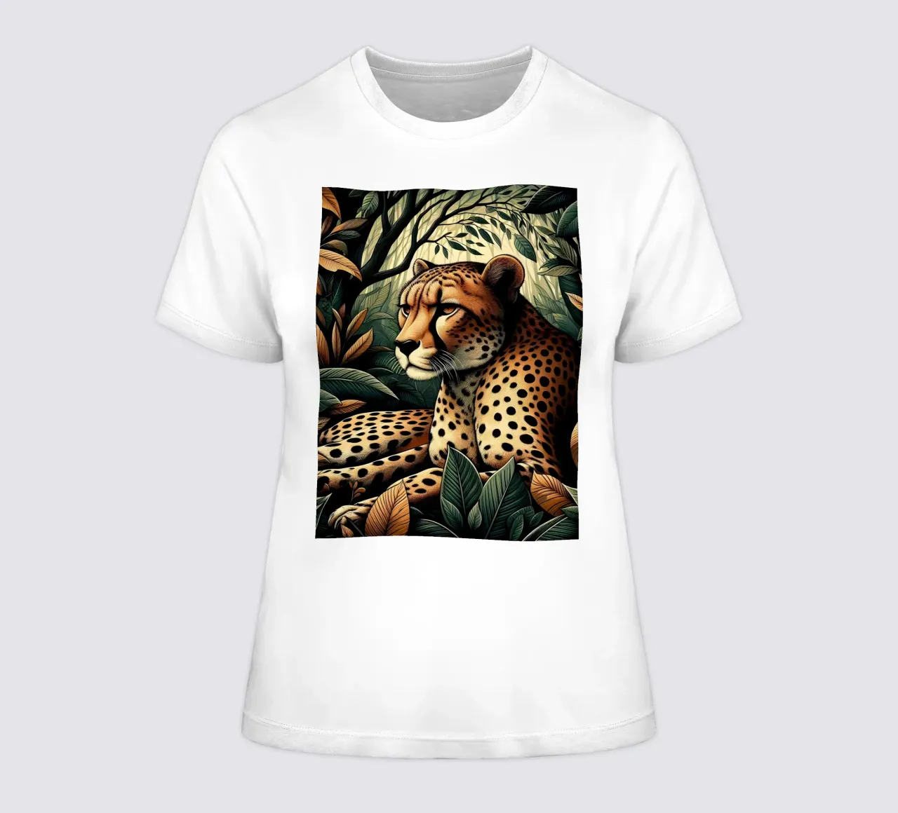 CHEETAH women's fitted t-shirt by ARTOMATIC