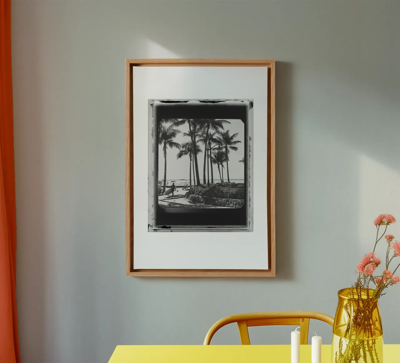 Hawaii Surfer tela con Cornice a cassetta da Flo Klein