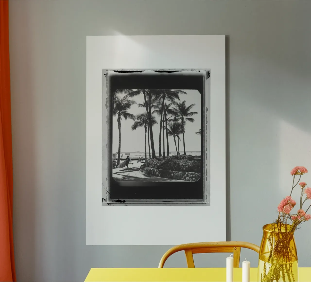 Hawaii Surfer tela con Cornice a cassetta da Flo Klein