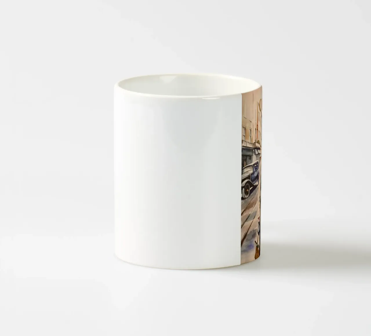 Manifesto pubblicitario dello Champagne Collery tazza in ceramica da HelenBarenton