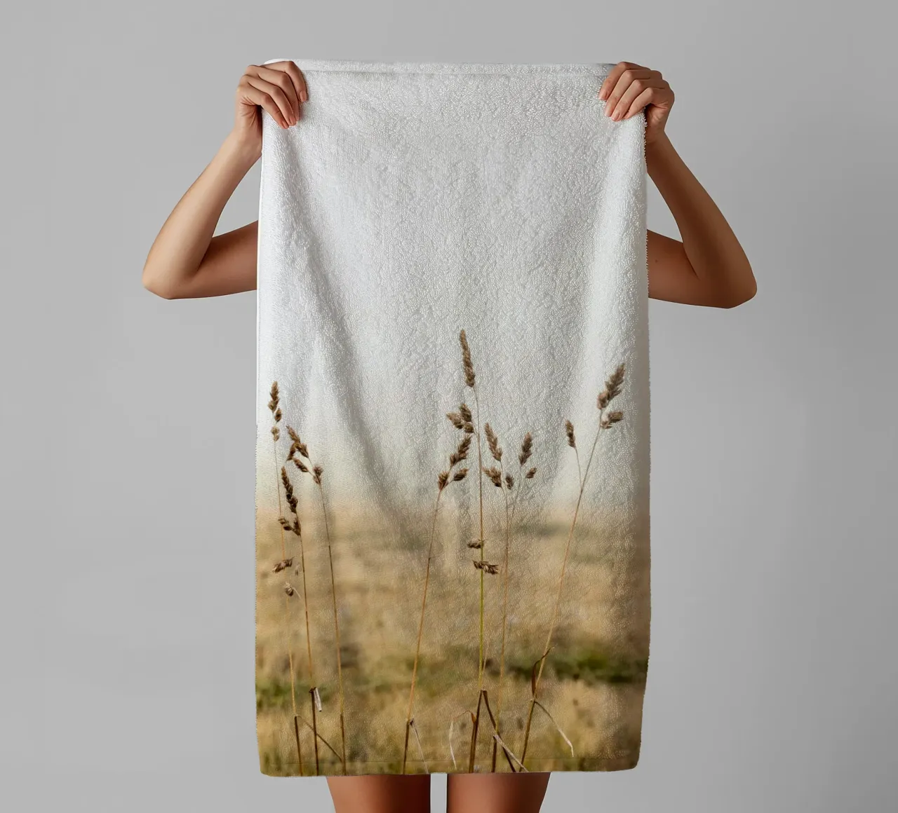 Moody Day in the Fields towel by Henrike Schenk Photography