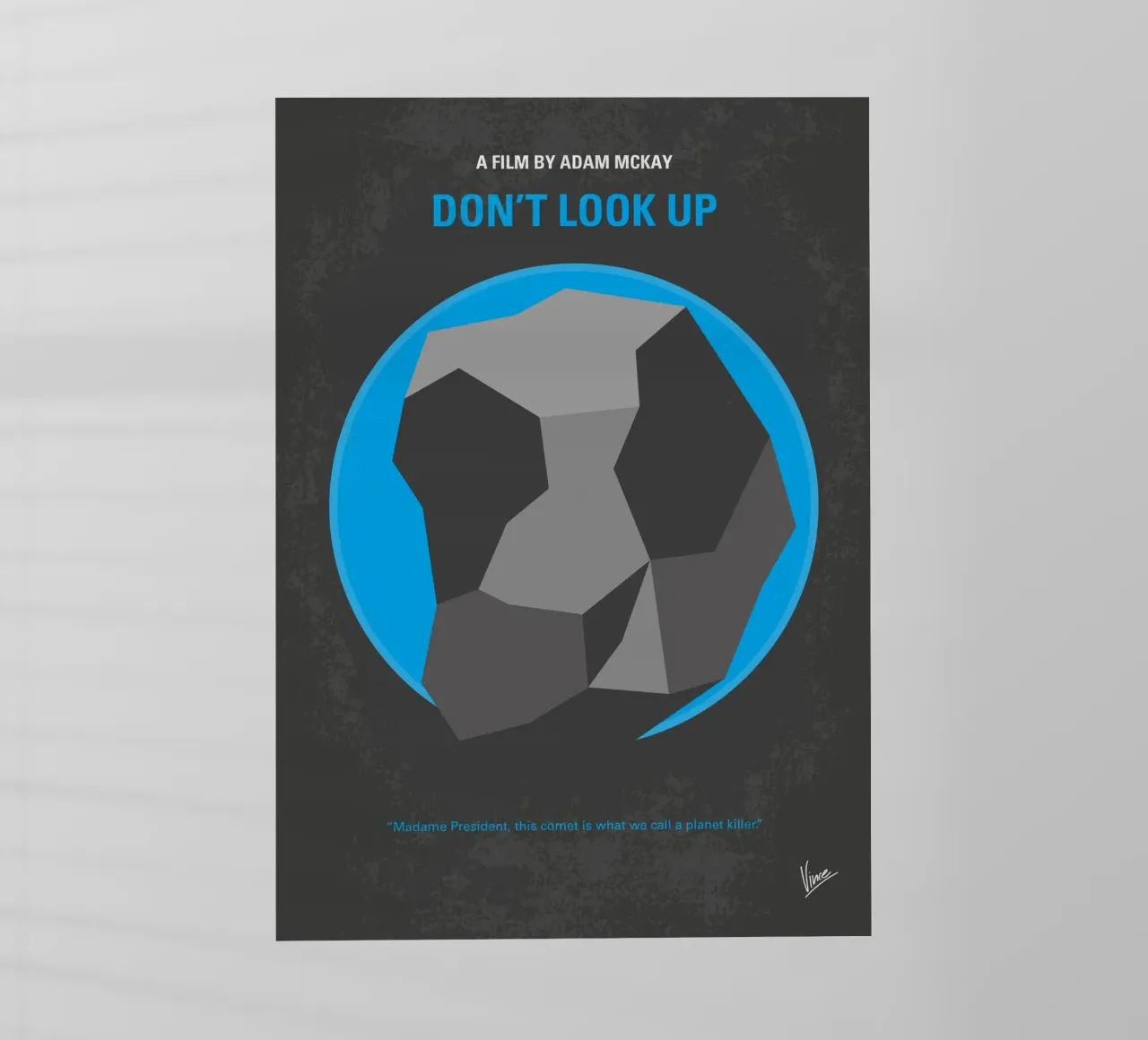 No1301 My dont look up minimal movie poster pellicola backlit da Chungkong