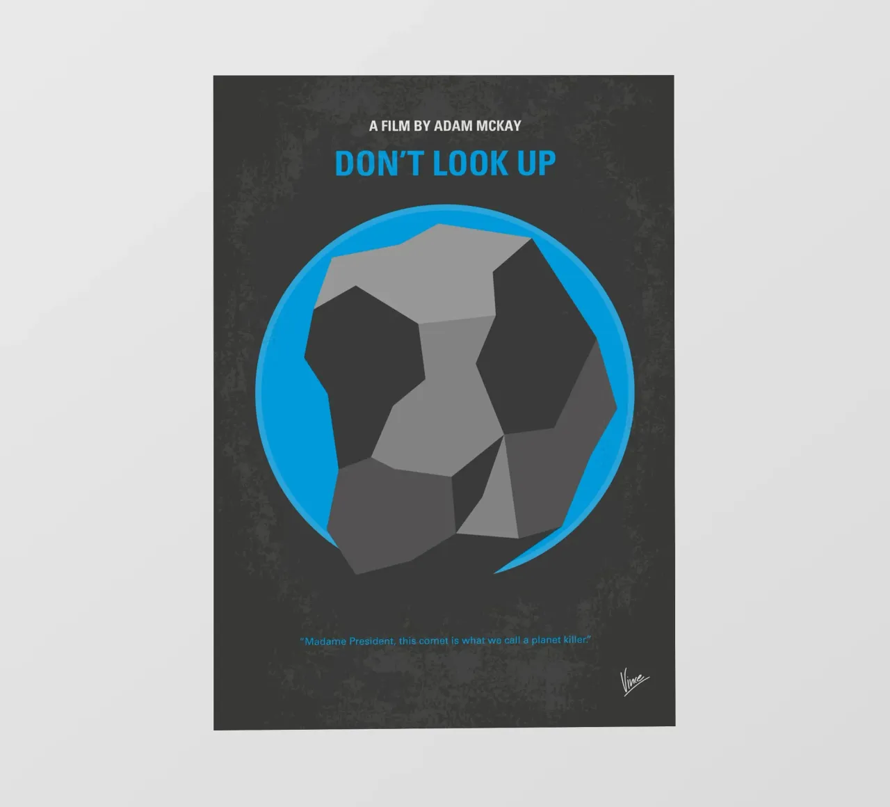 No1301 My dont look up minimal movie poster telo in pvc da Chungkong
