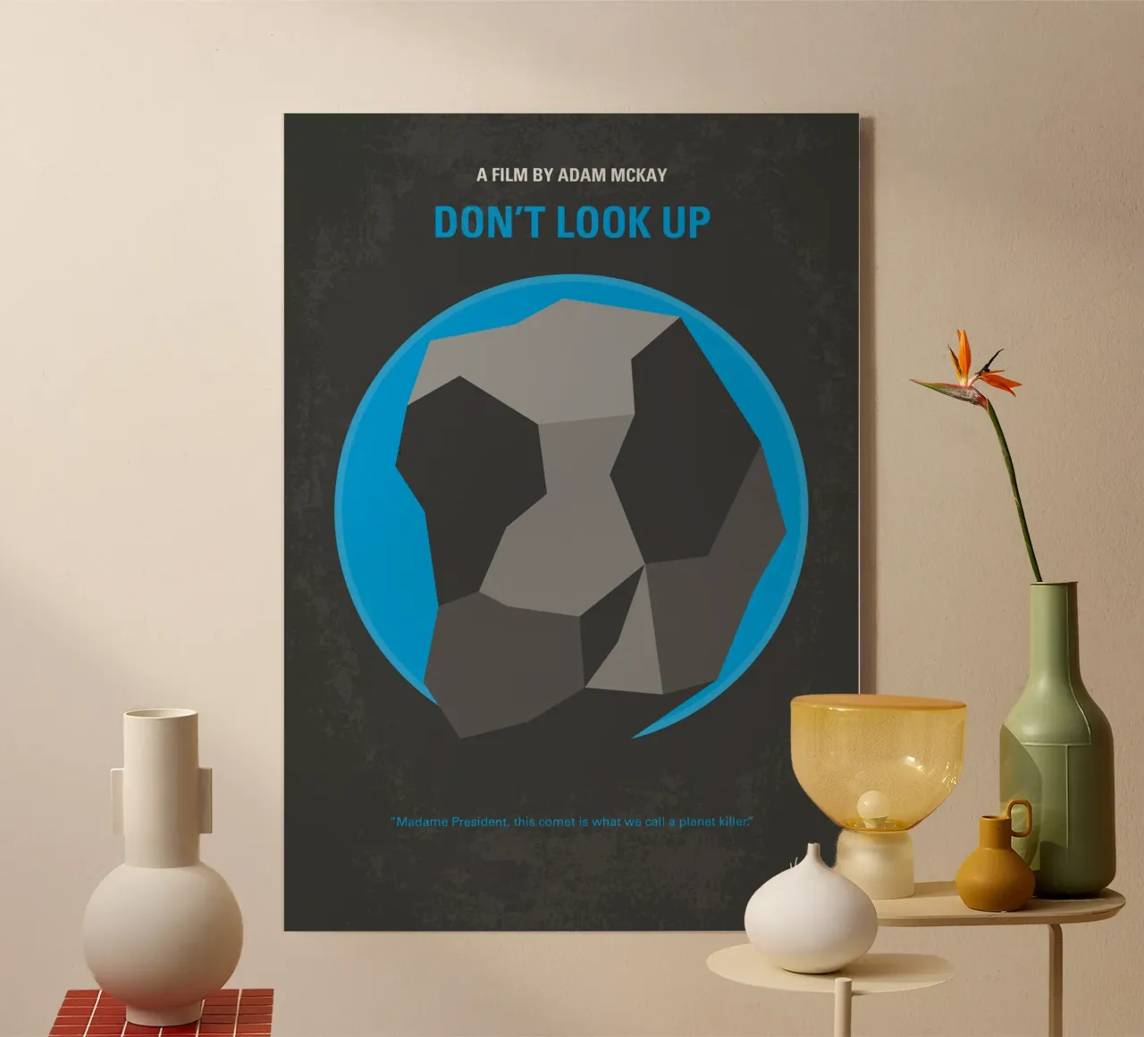 No1301 My dont look up minimal movie poster plexiglass da Chungkong
