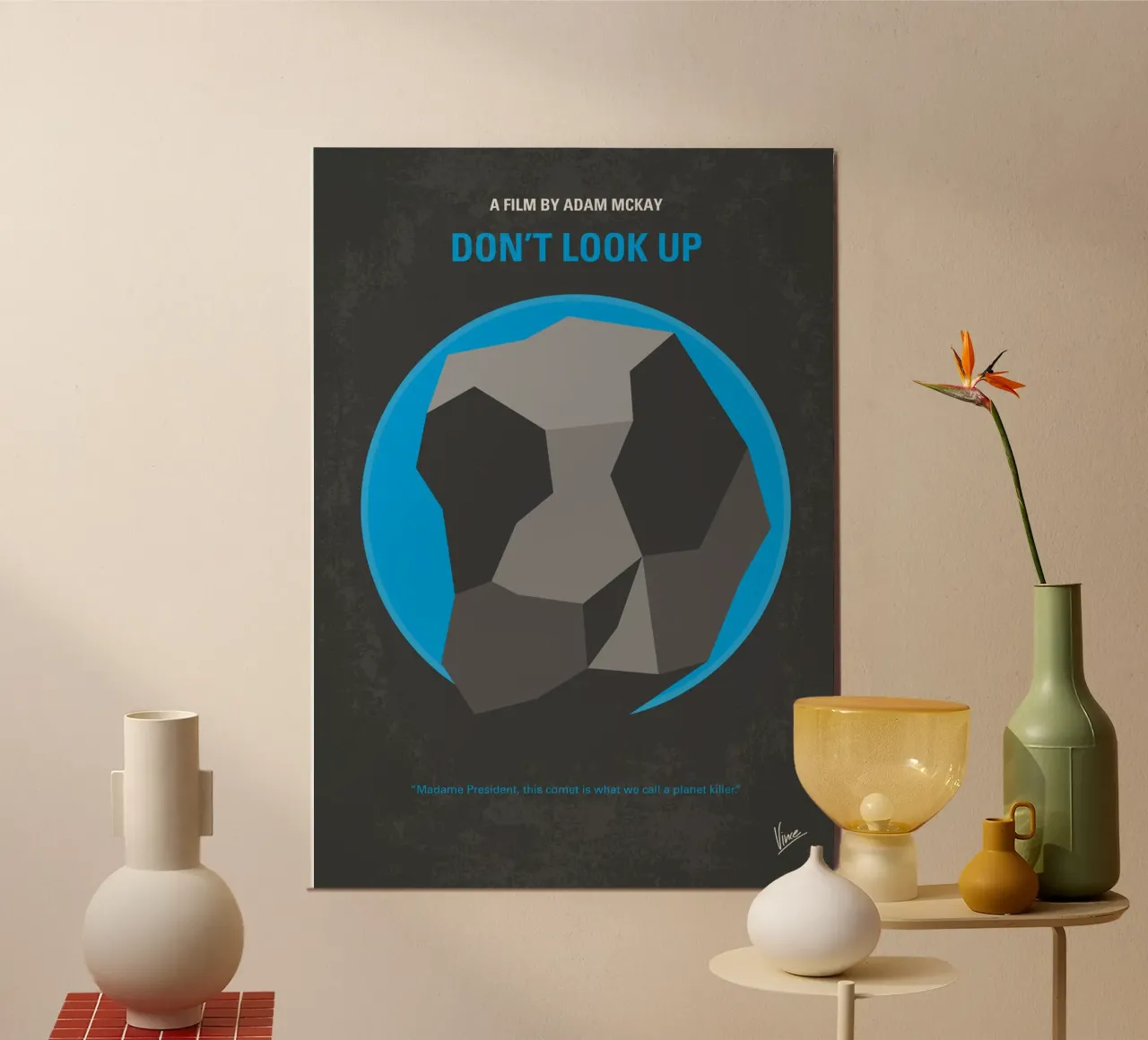 No1301 My dont look up minimal movie poster carta hahnemühle da Chungkong