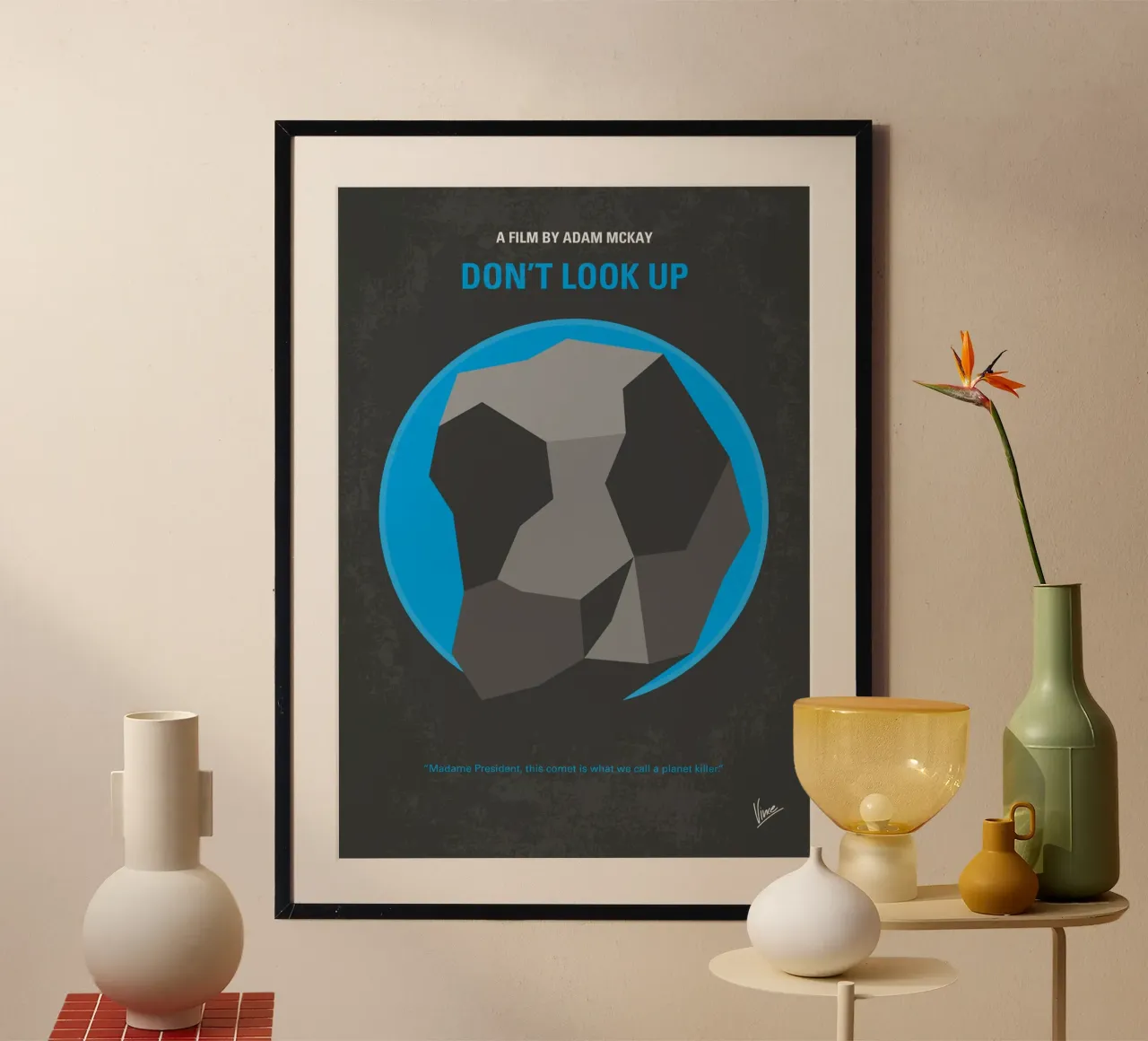 No1301 My dont look up minimal movie poster carta hahnemühle da Chungkong