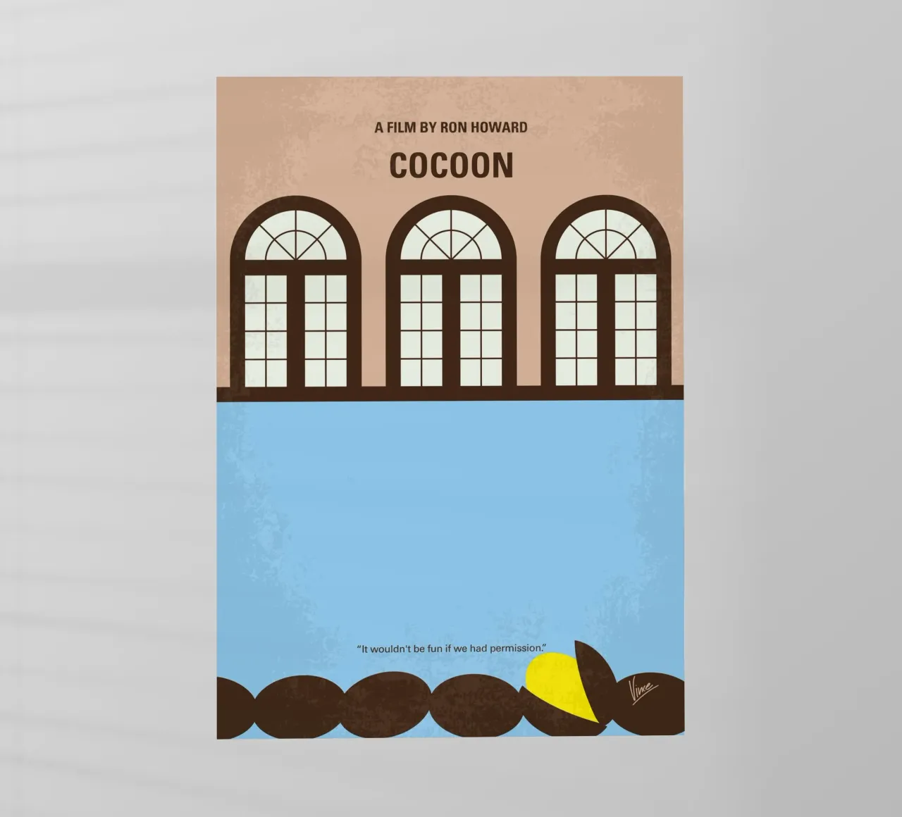 No1303 My Cocoon minimal movie poster pellicola backlit da Chungkong