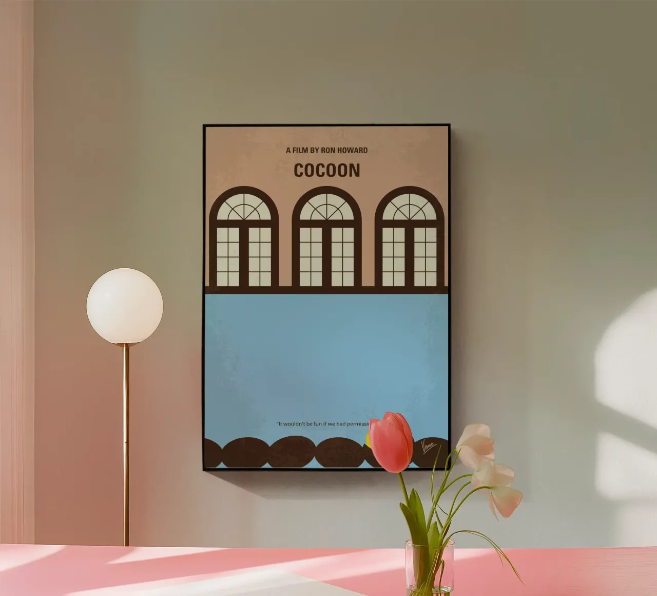 No1303 My Cocoon minimal movie poster plexiglass da Chungkong