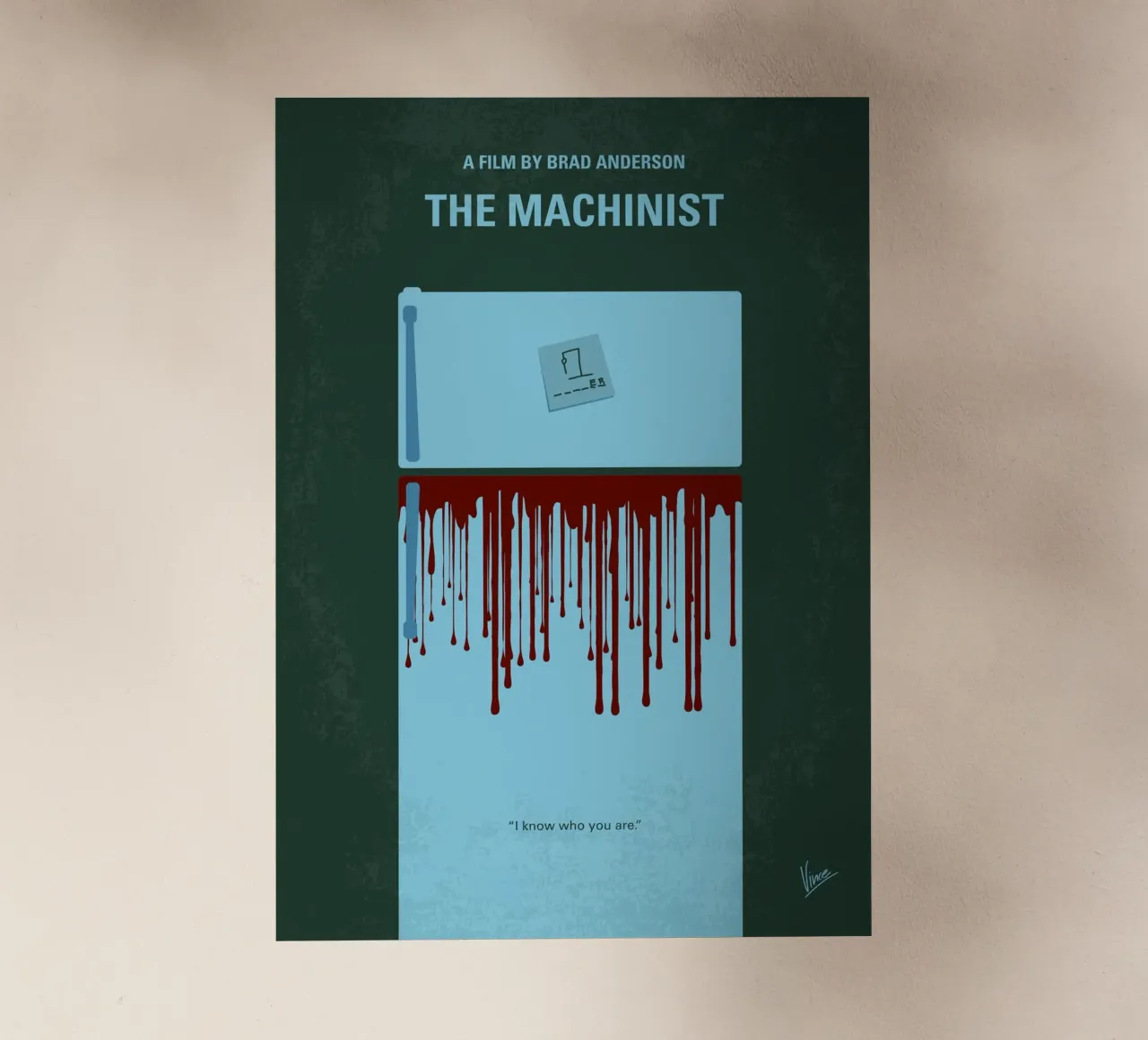 No1305 My The Machinist minimal movie poster pellicola backlit da Chungkong