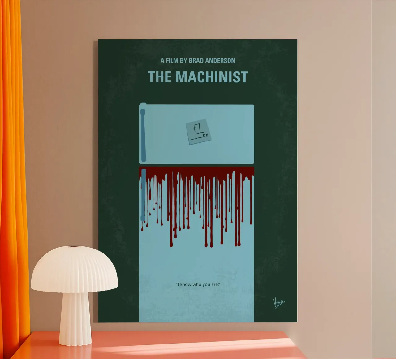 No1305 My The Machinist minimal movie poster plexiglass da Chungkong