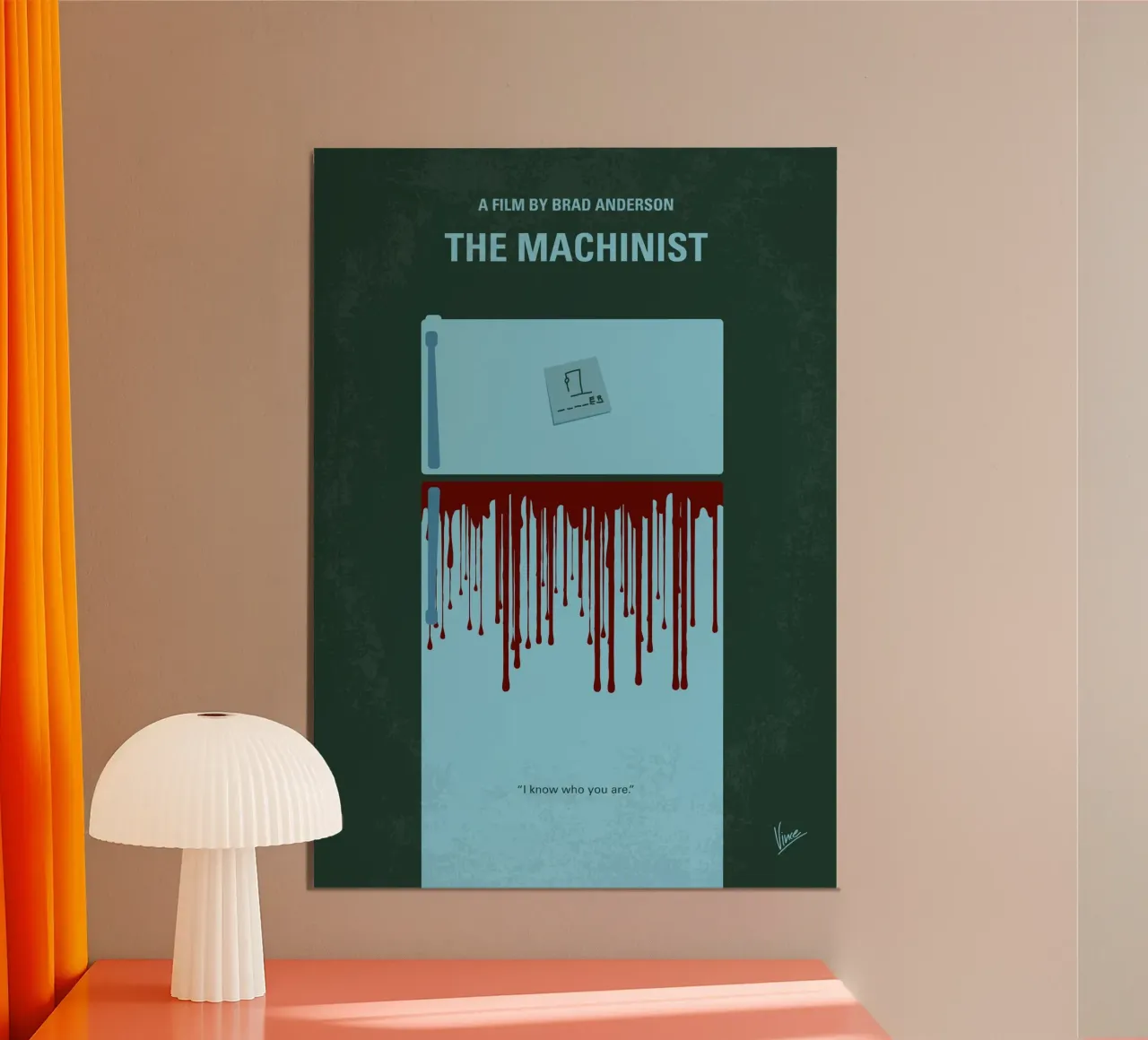 No1305 My The Machinist minimal movie poster poster con telaio in alluminio da Chungkong