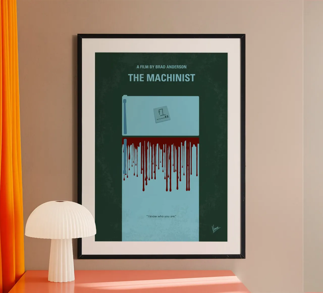 No1305 My The Machinist minimal movie poster poster con telaio in alluminio da Chungkong