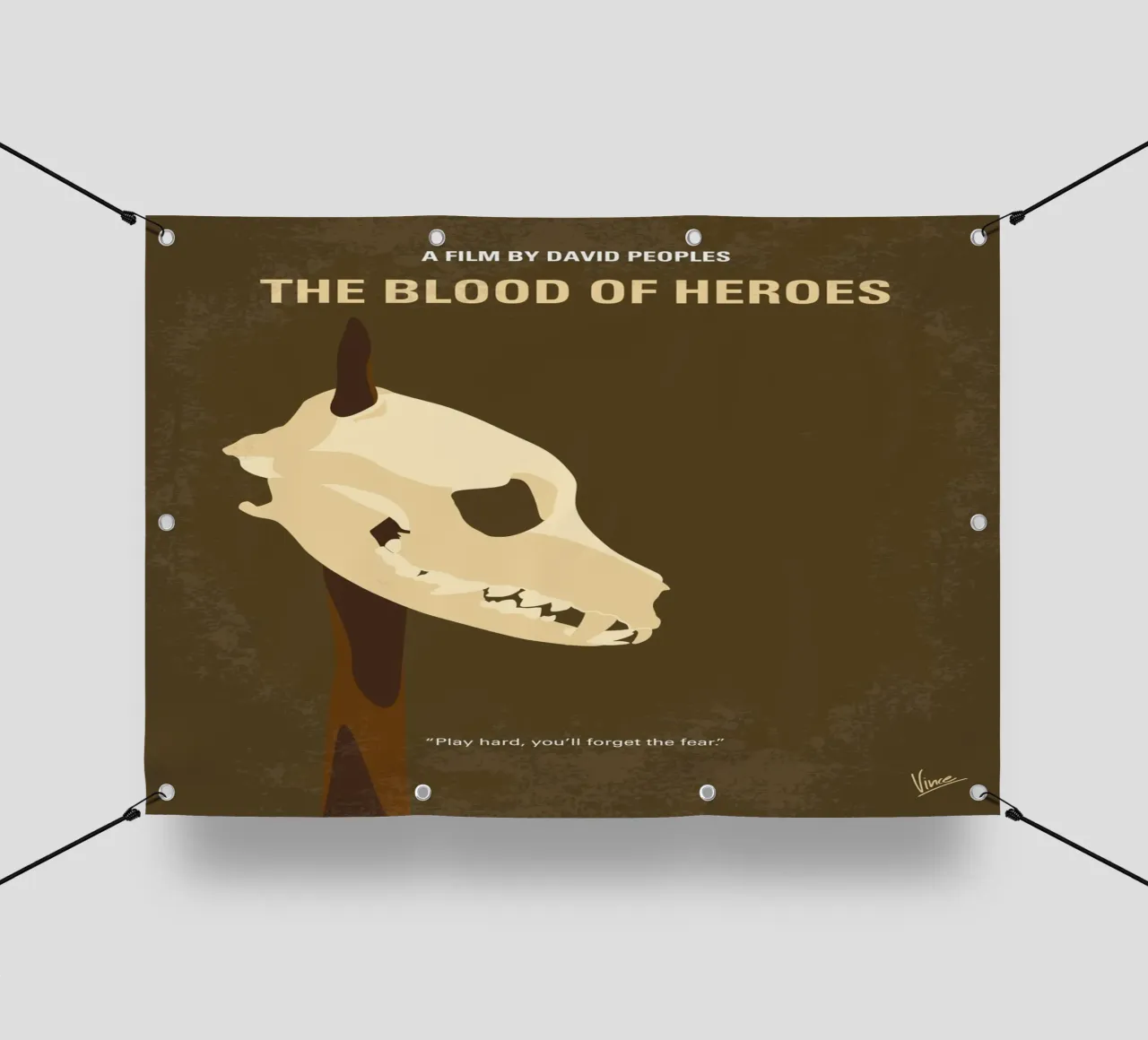 No1310 My The Blood of Heroes minimal movie poster telo in pvc da Chungkong