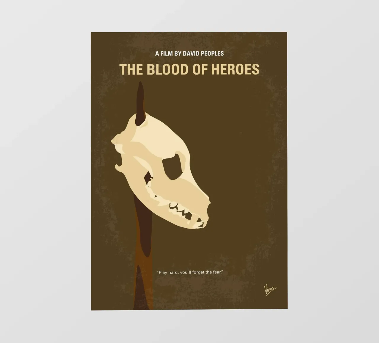 No1310 My The Blood of Heroes minimal movie poster telo in pvc da Chungkong