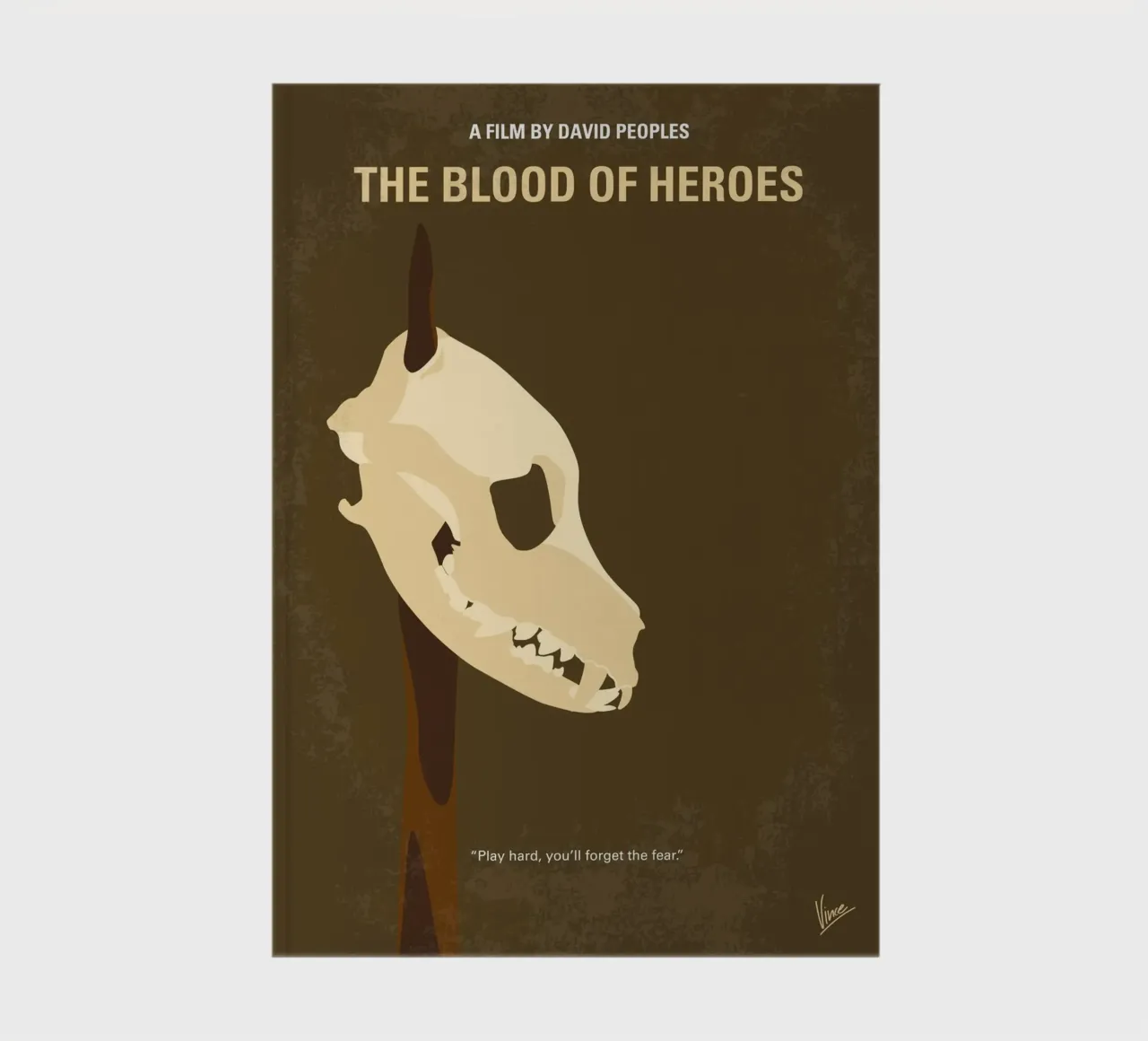 No1310 My The Blood of Heroes minimal movie poster diario da Chungkong