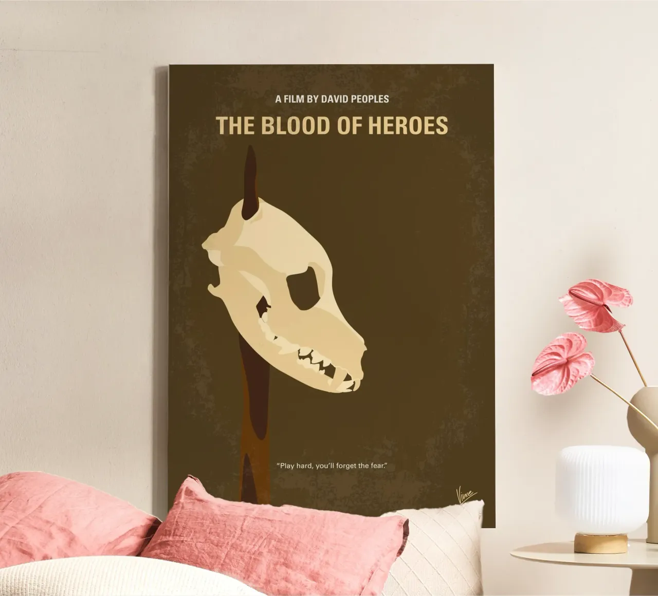 No1310 My The Blood of Heroes minimal movie poster tela da Chungkong