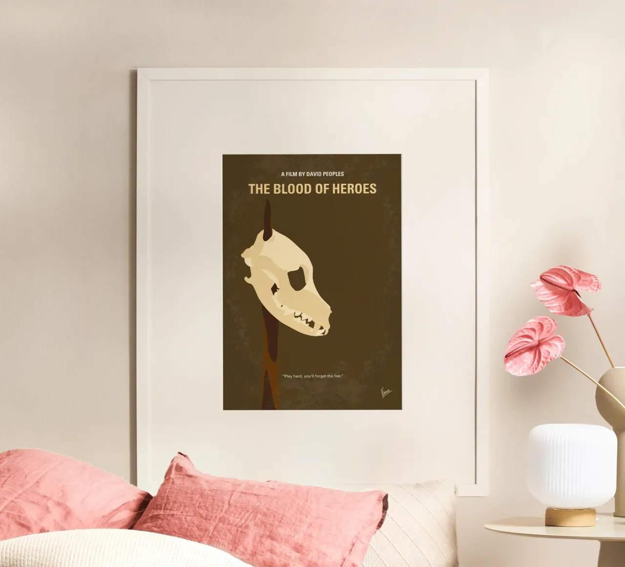 No1310 My The Blood of Heroes minimal movie poster carta hahnemühle da Chungkong