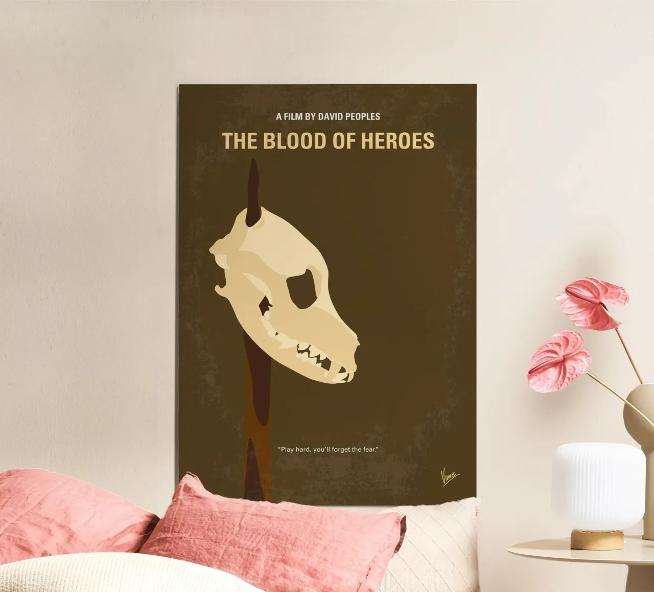 No1310 My The Blood of Heroes minimal movie poster carta hahnemühle da Chungkong
