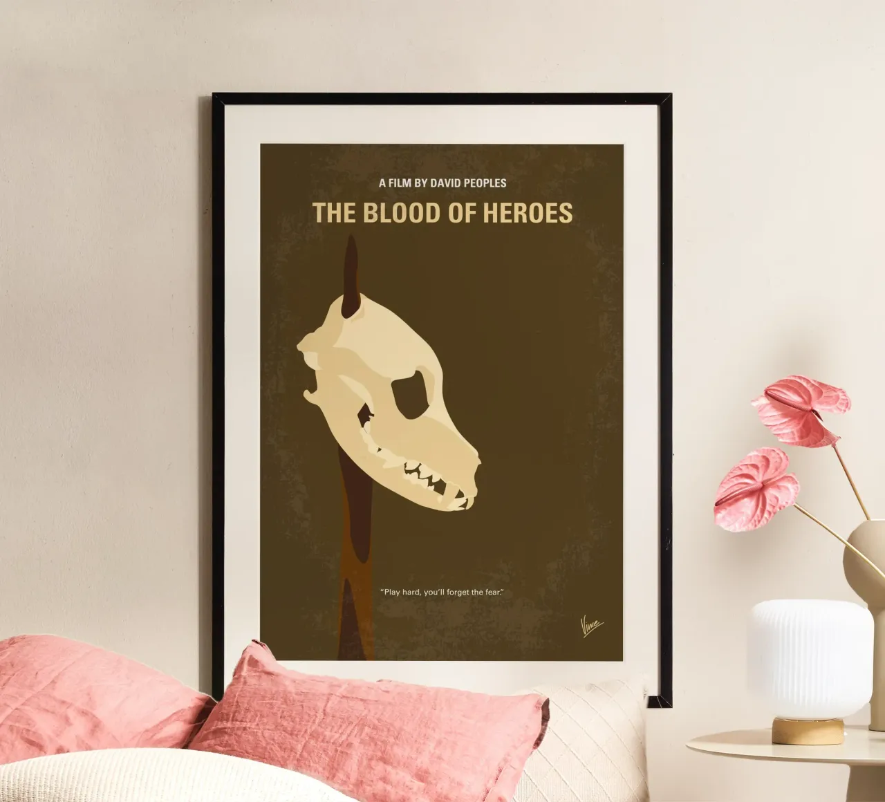 No1310 My The Blood of Heroes minimal movie poster carta hahnemühle da Chungkong