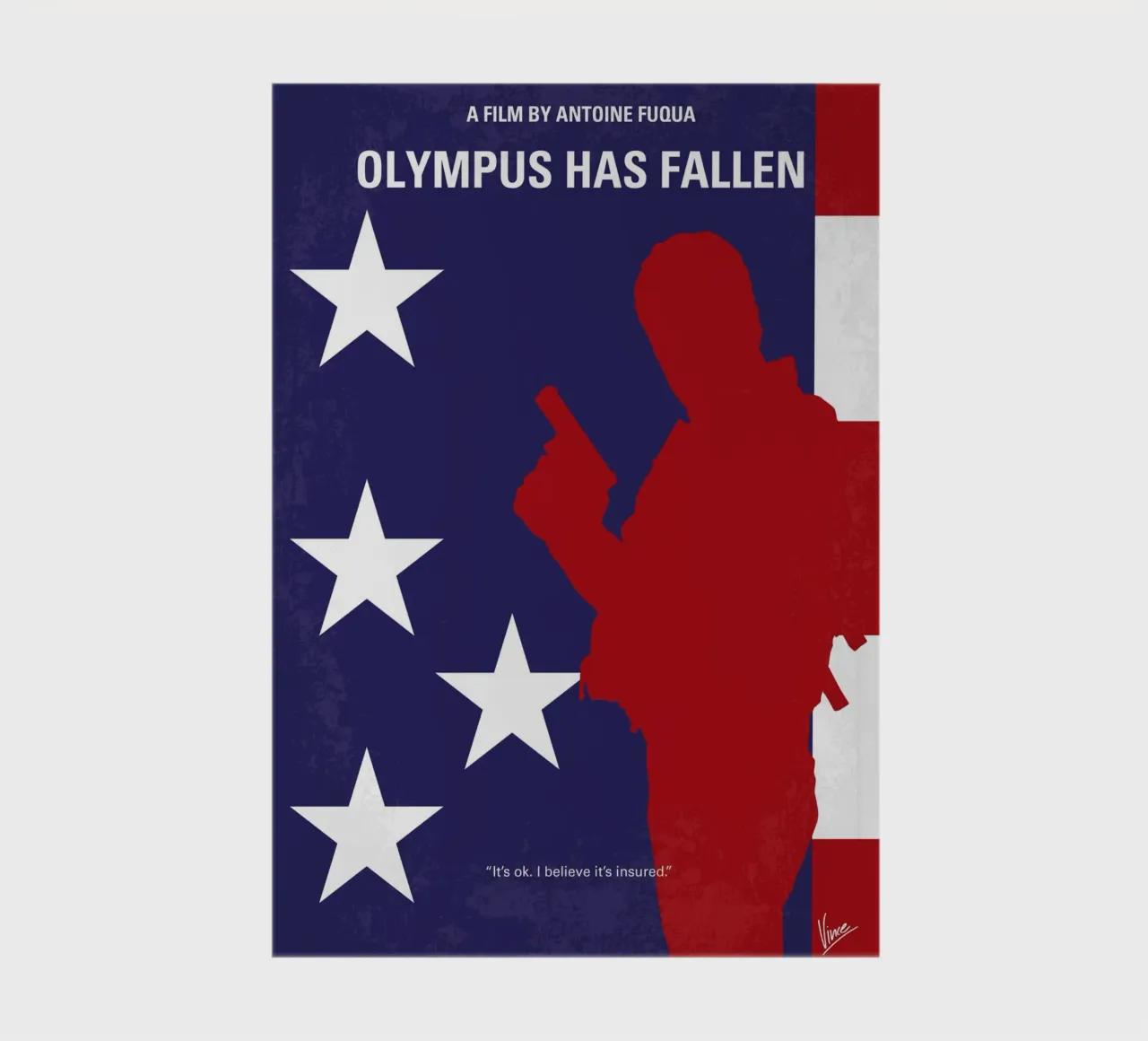 No1311 My Olympus Has Fallen minimal movie poster notebook by Chungkong