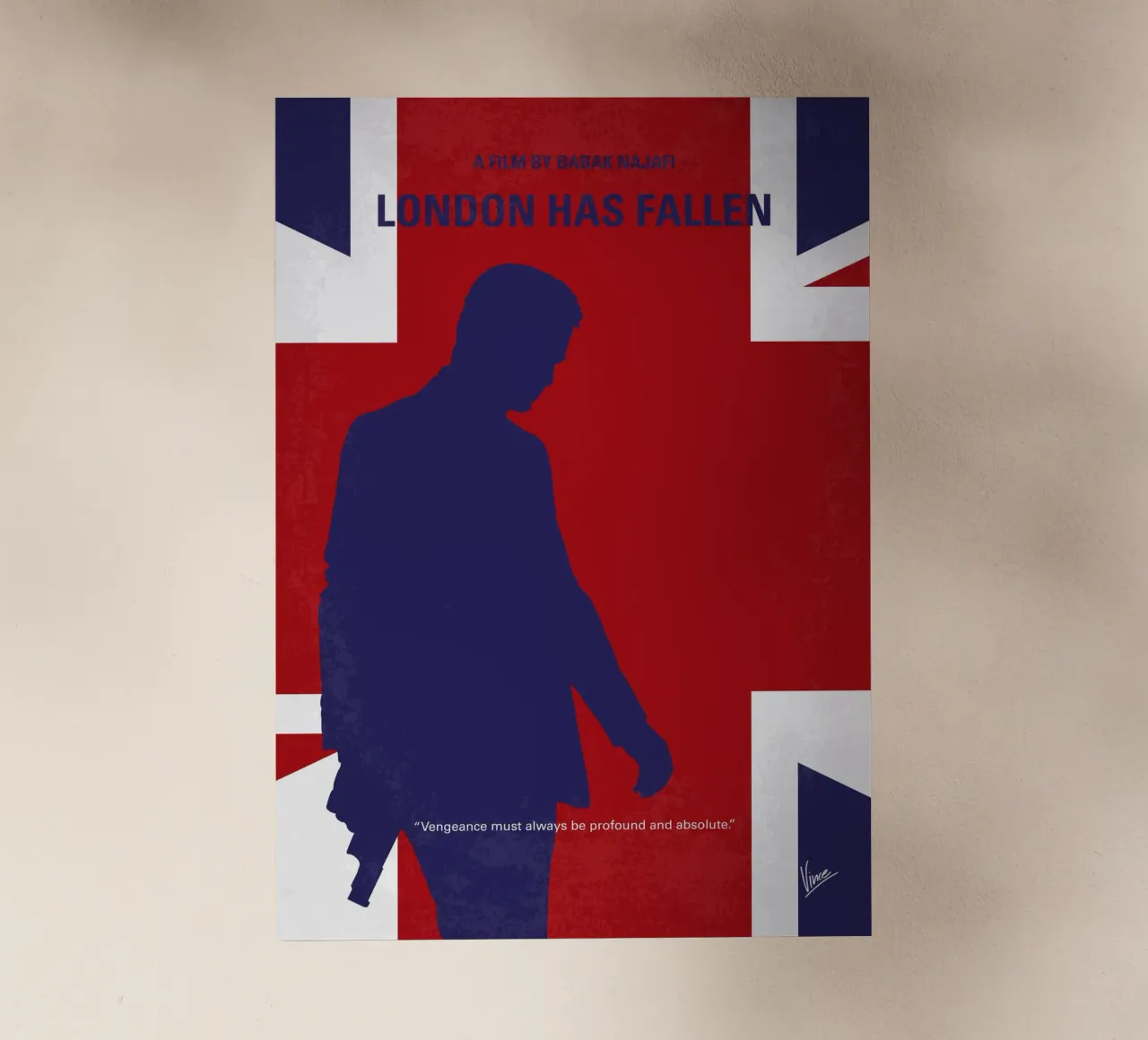 No1312 My London has fallen minimal movie poster pellicola backlit da Chungkong