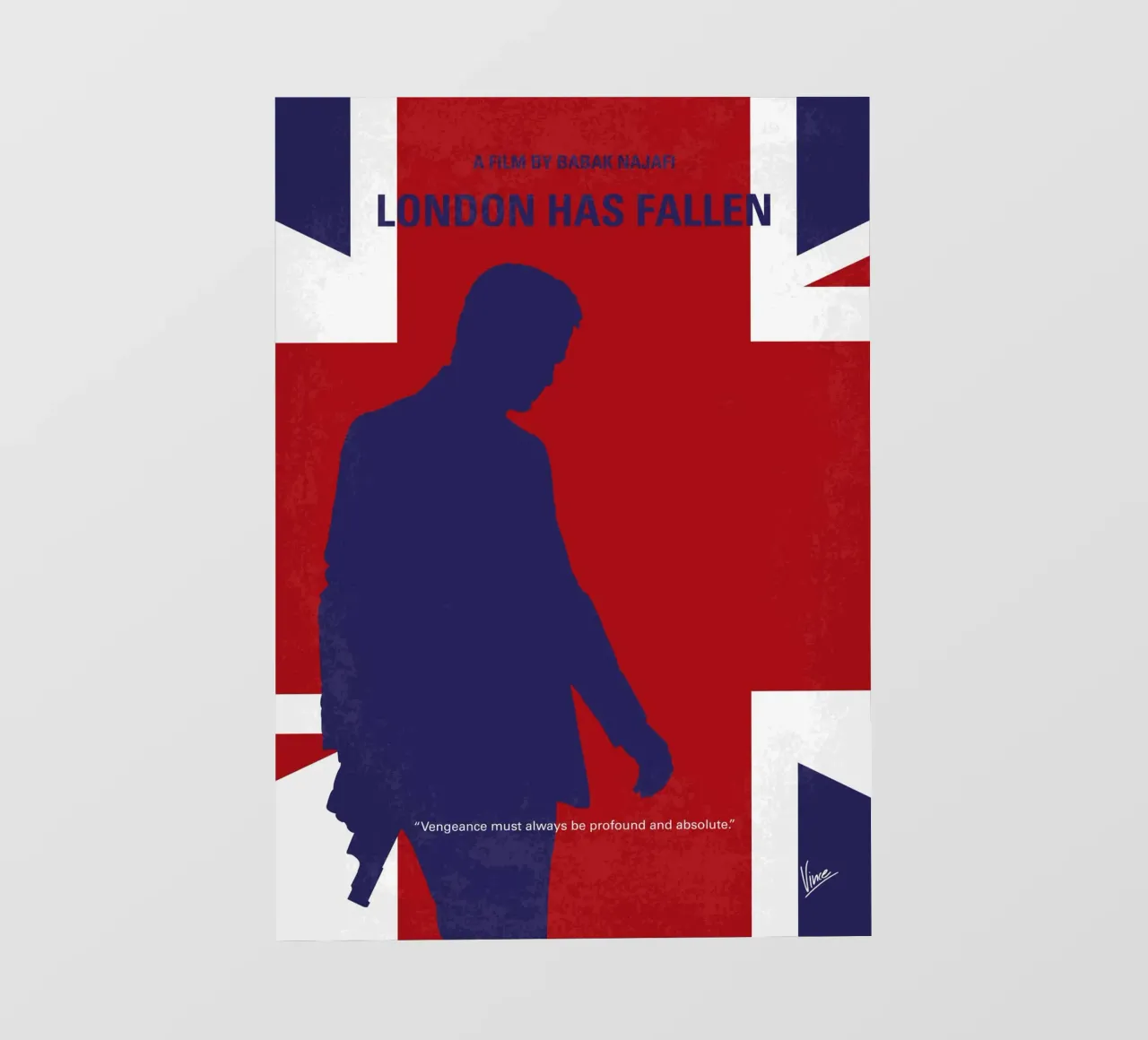 No1312 My London has fallen minimal movie poster pellicola backlit da Chungkong