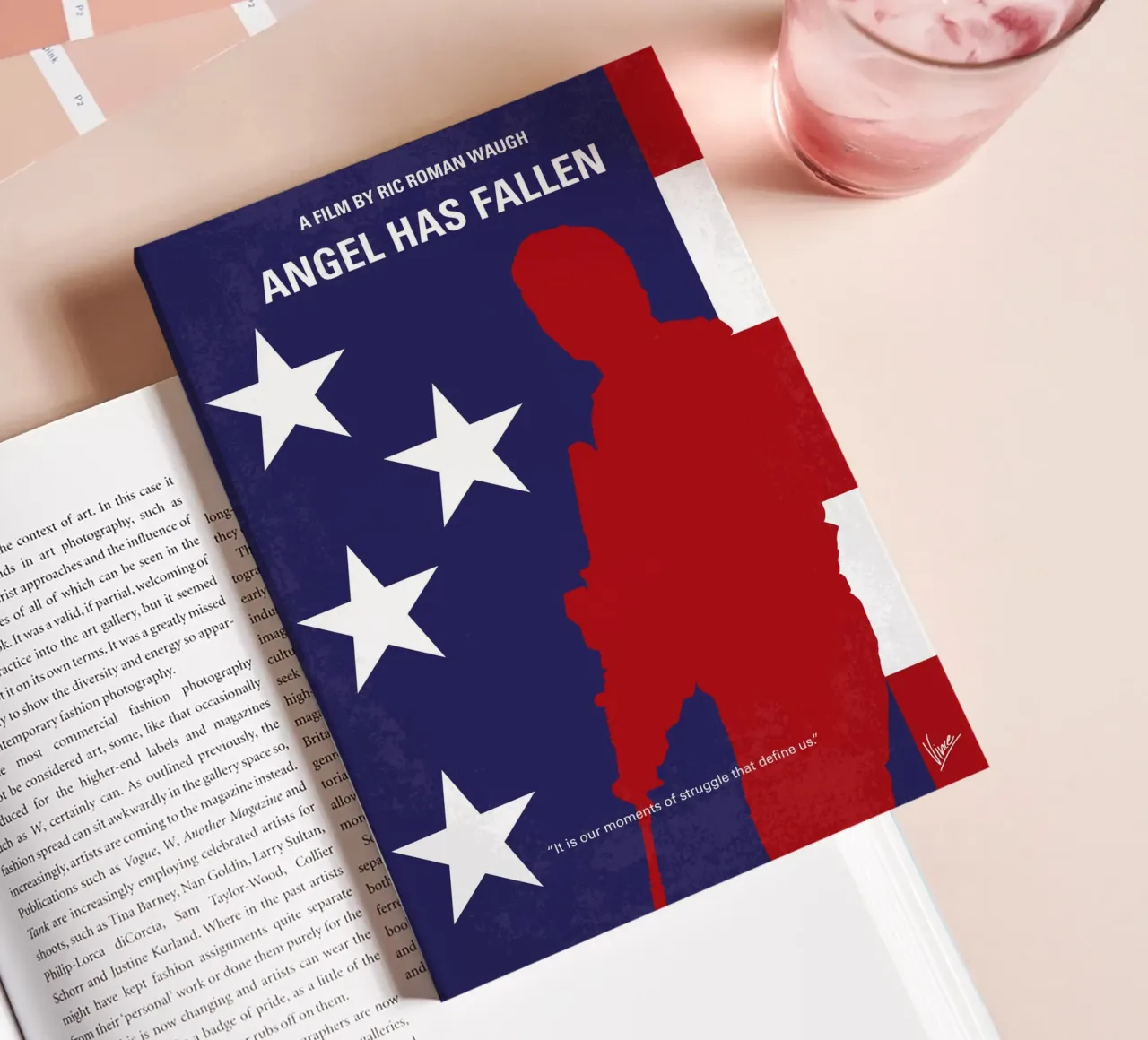 No1313 My Angel has fallen minimal movie poster notebook by Chungkong