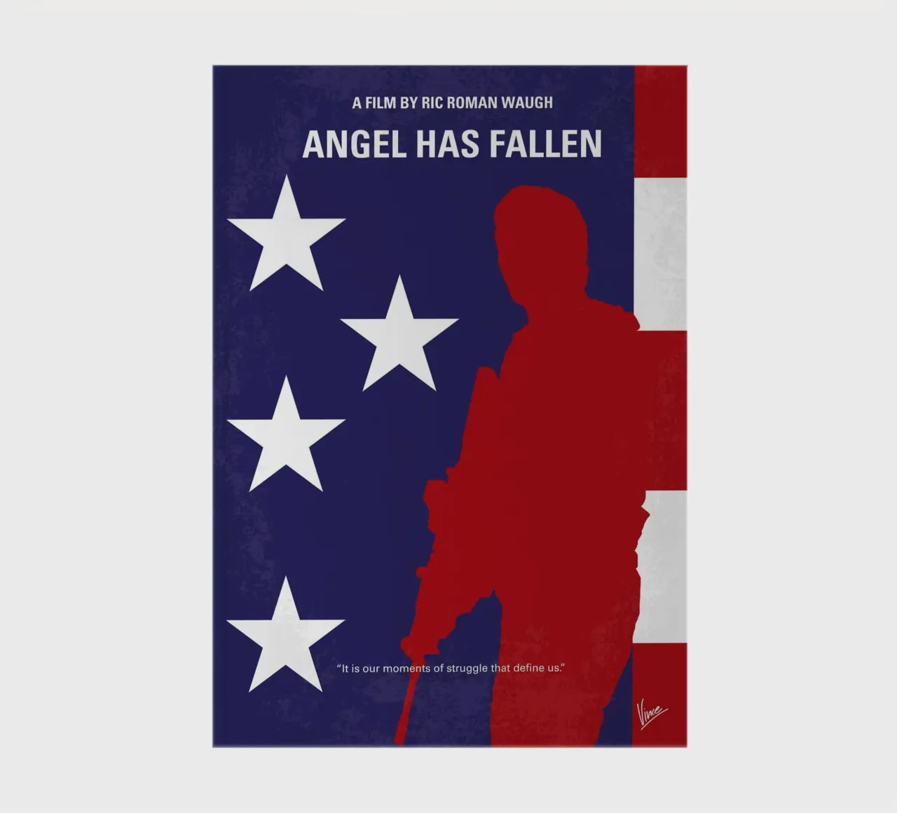 No1313 My Angel has fallen minimal movie poster notebook by Chungkong