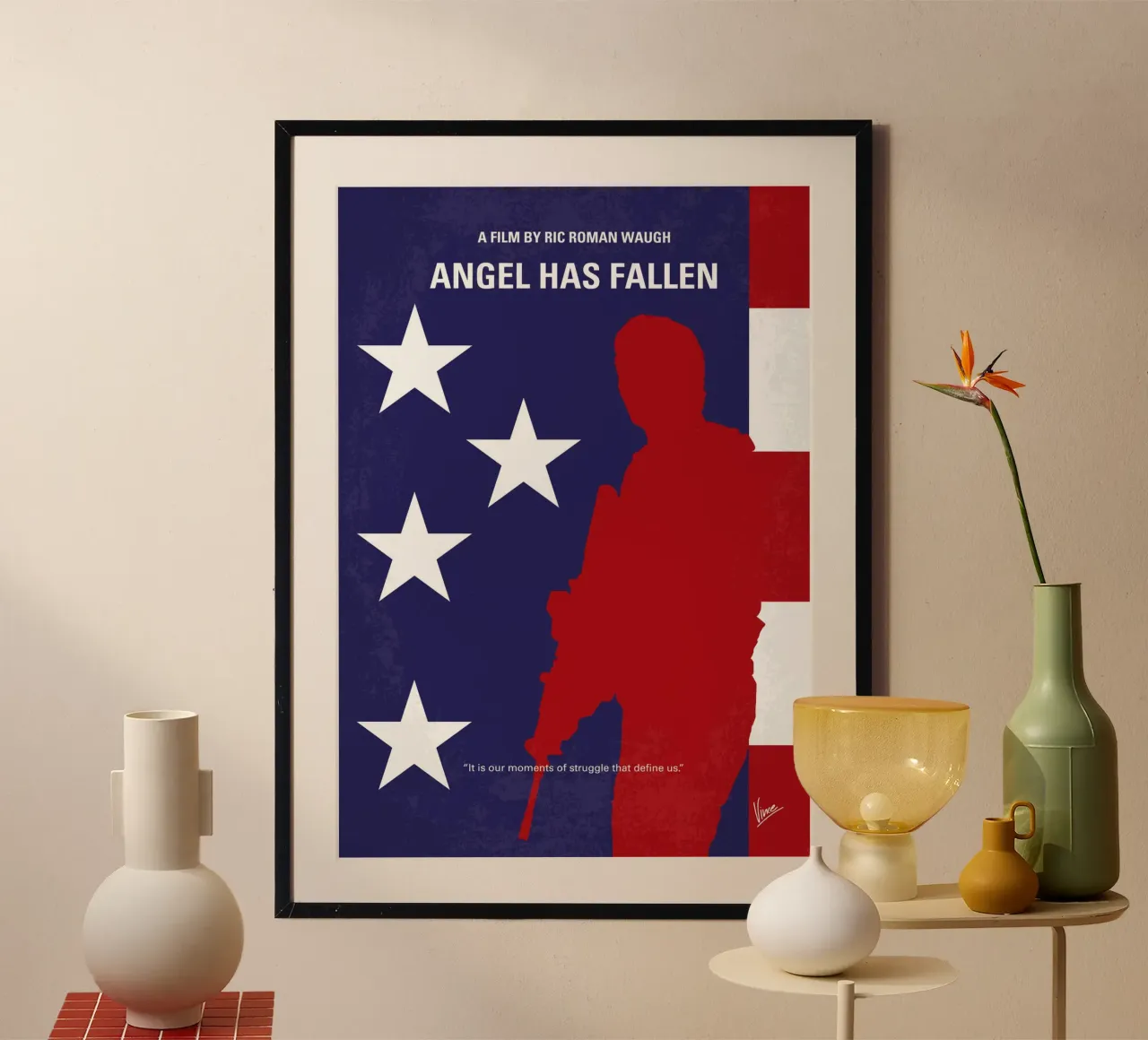 No1313 My Angel has fallen minimal movie poster poster con telaio in plastica da Chungkong