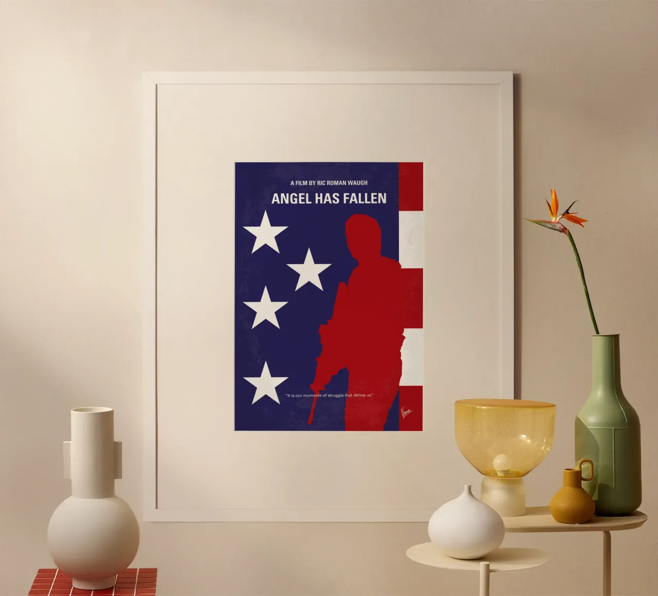 No1313 My Angel has fallen minimal movie poster poster con telaio in plastica da Chungkong