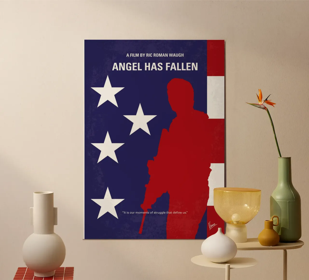 No1313 My Angel has fallen minimal movie poster poster con telaio in plastica da Chungkong