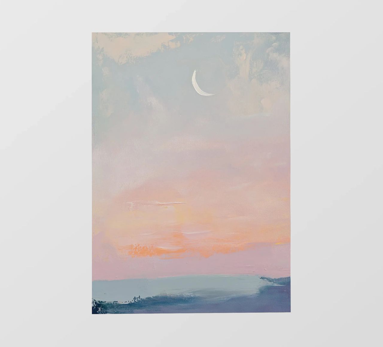 Mond Pastell Minimalismus Abstrakt Backlit Folie von Euphoria Theresa
