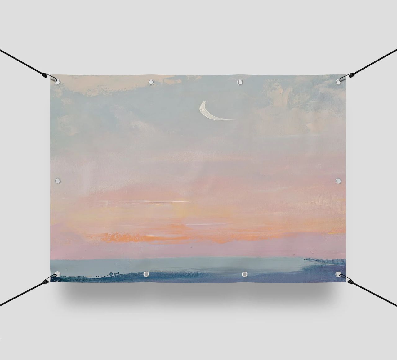 Mond Pastell Minimalismus Abstrakt PVC Plane von Euphoria Theresa