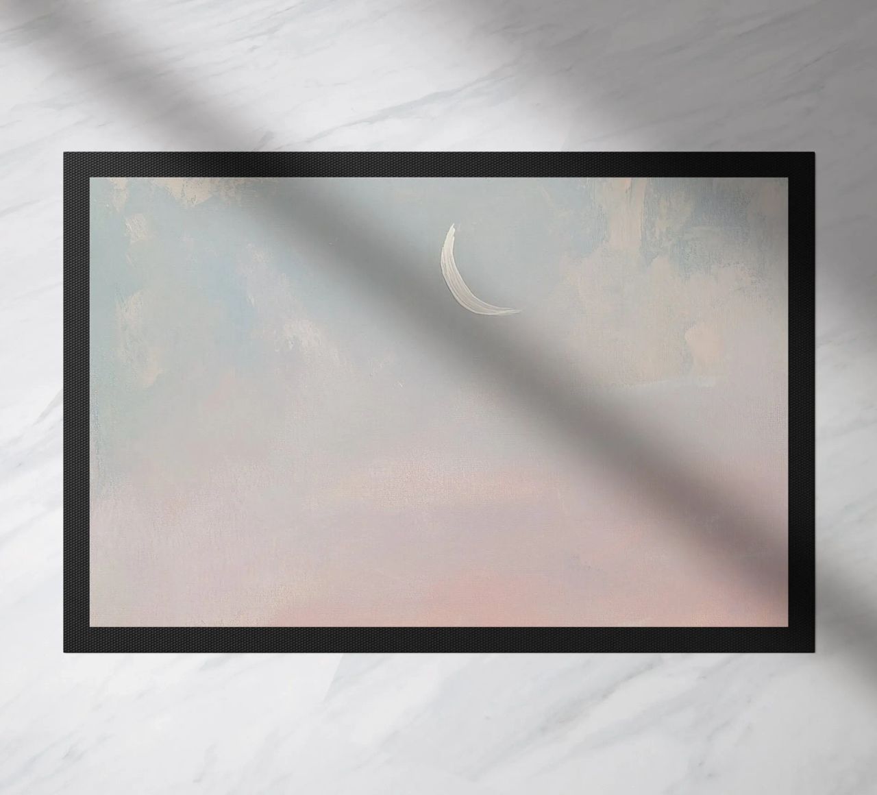 Mond Pastell Minimalismus Abstrakt Fußmatte von Euphoria Theresa