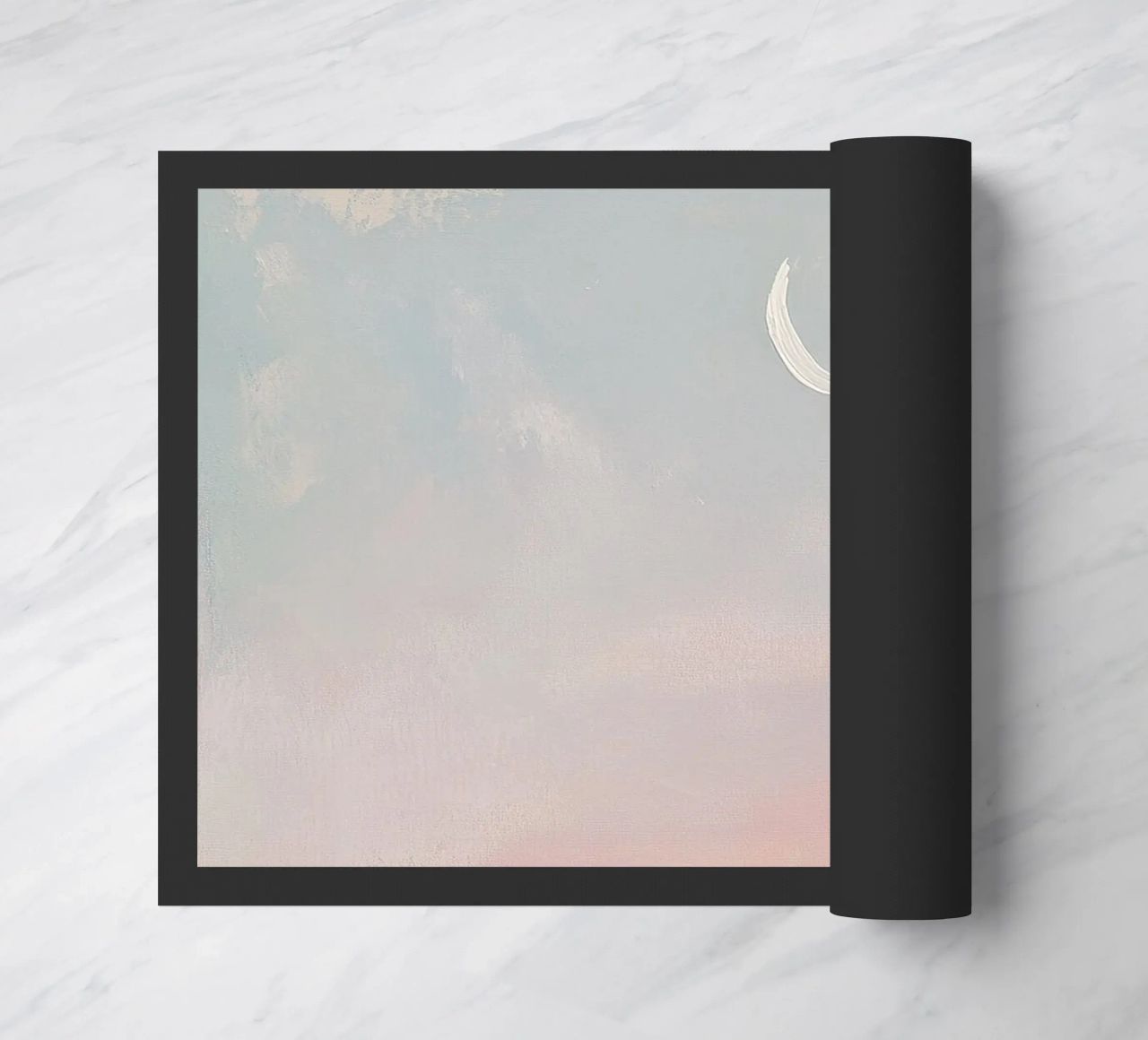 Mond Pastell Minimalismus Abstrakt Fußmatte von Euphoria Theresa