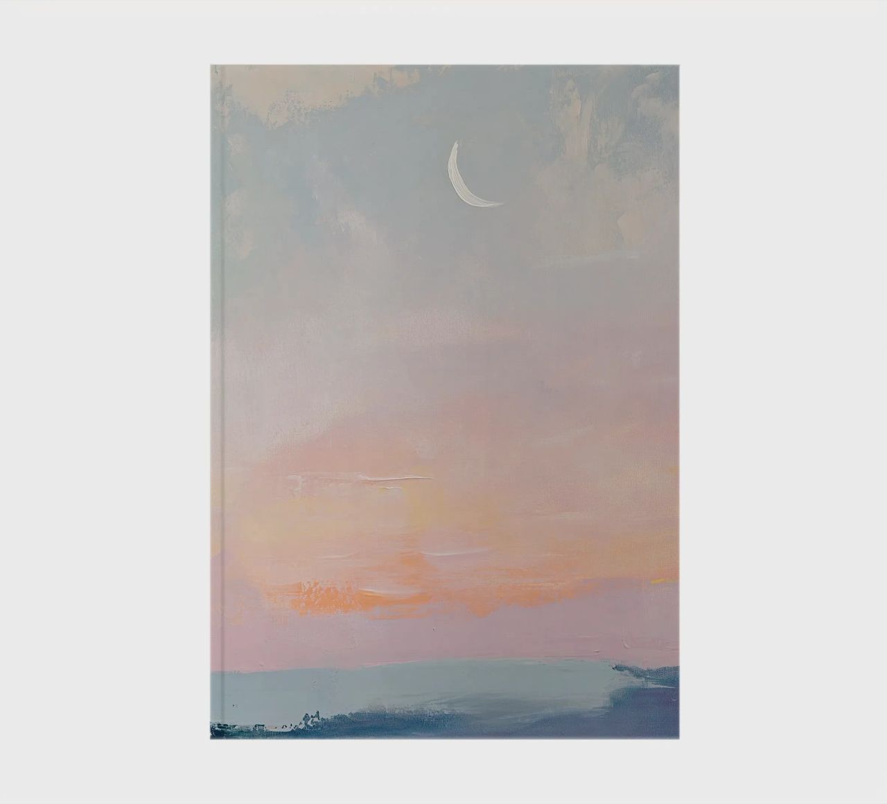 Mond Pastell Minimalismus Abstrakt Notizbuch von Euphoria Theresa