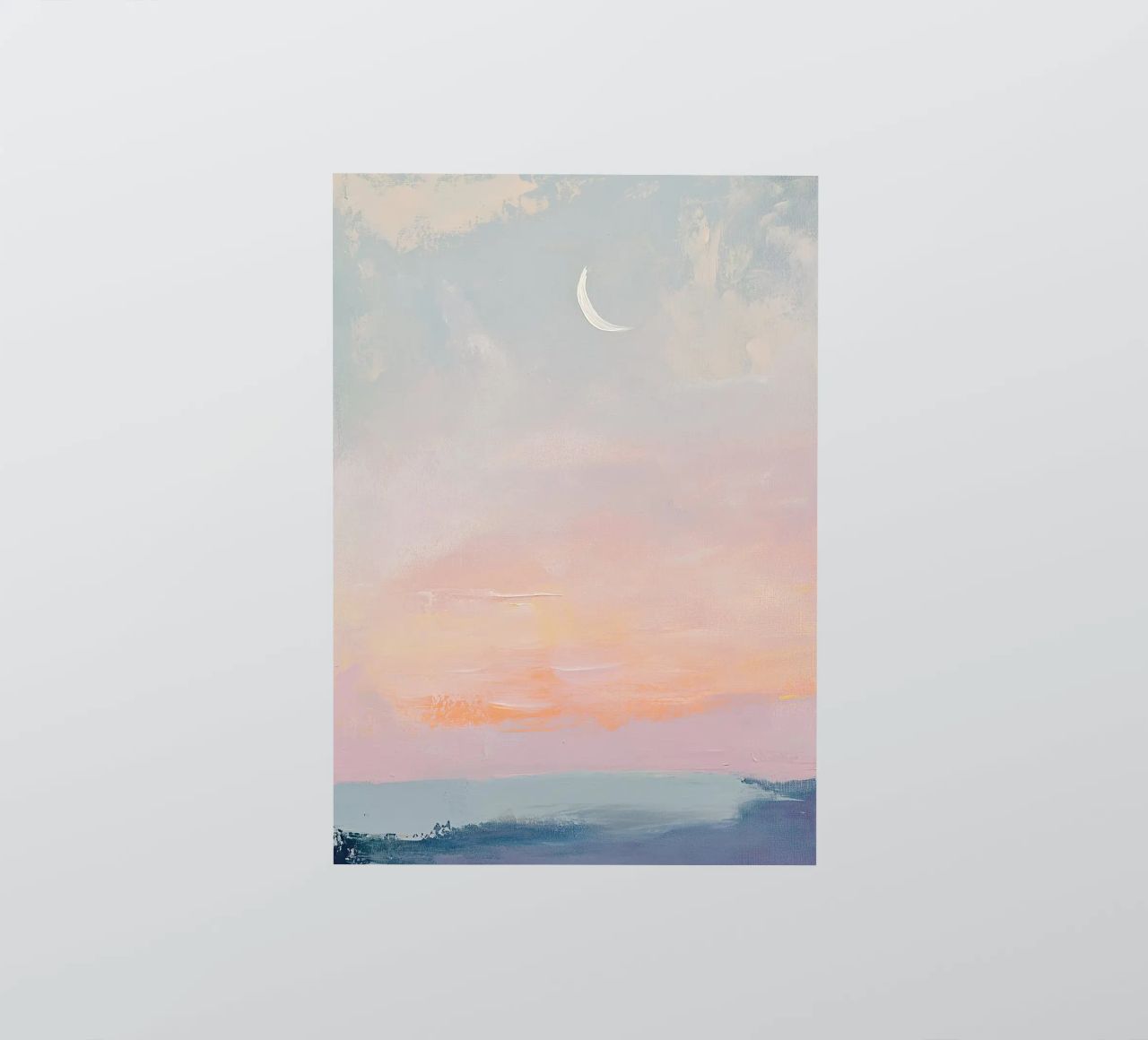 Mond Pastell Minimalismus Abstrakt Sticker von Euphoria Theresa