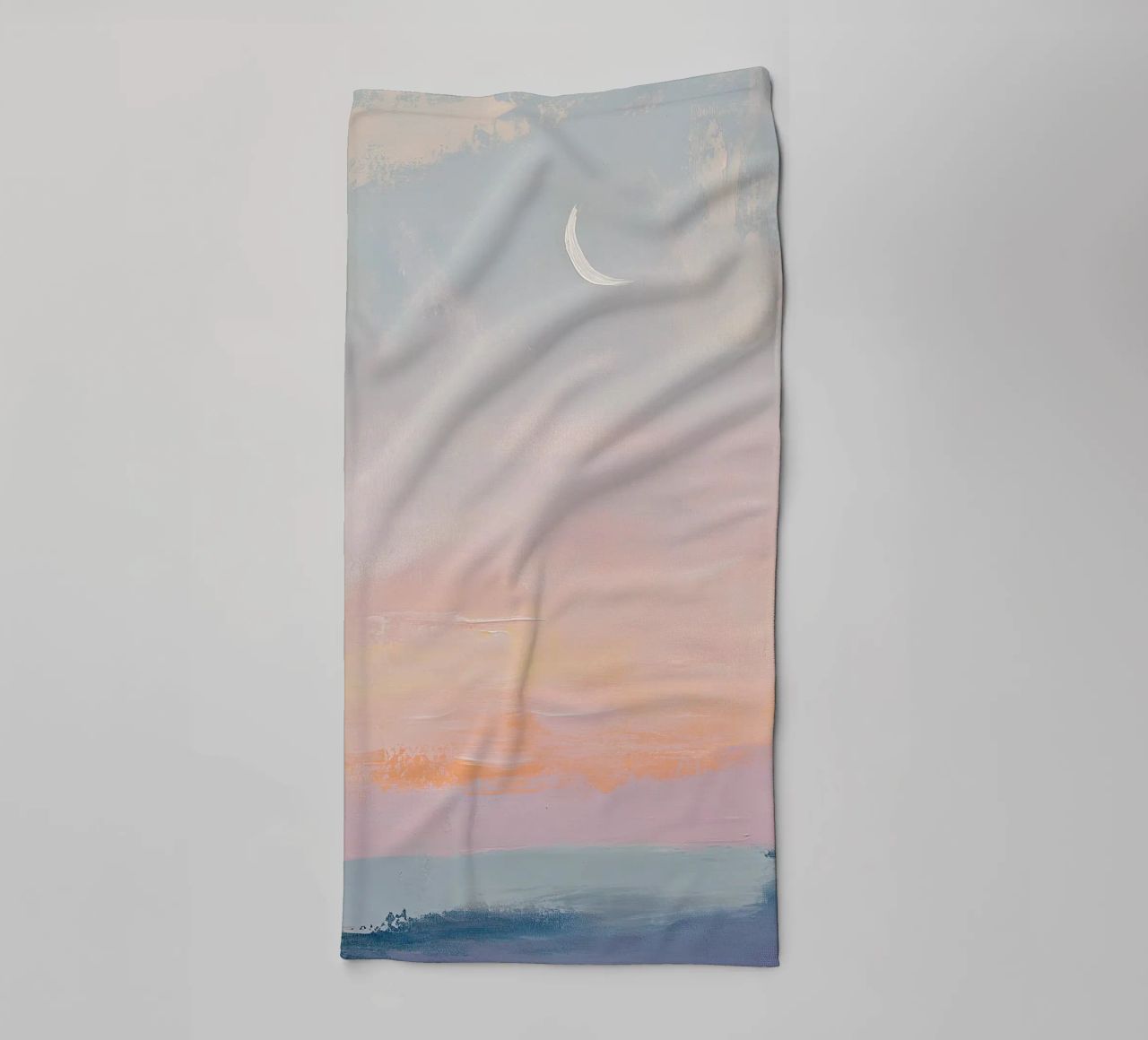 Mond Pastell Minimalismus Abstrakt Handtuch von Euphoria Theresa