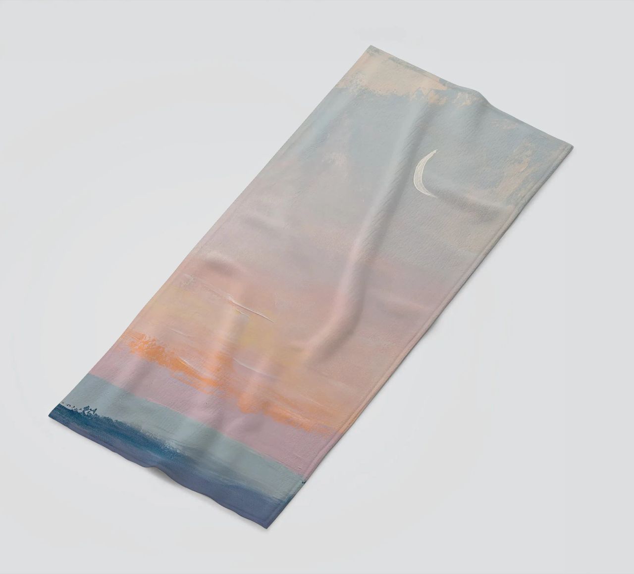 Mond Pastell Minimalismus Abstrakt Strandtuch von Euphoria Theresa