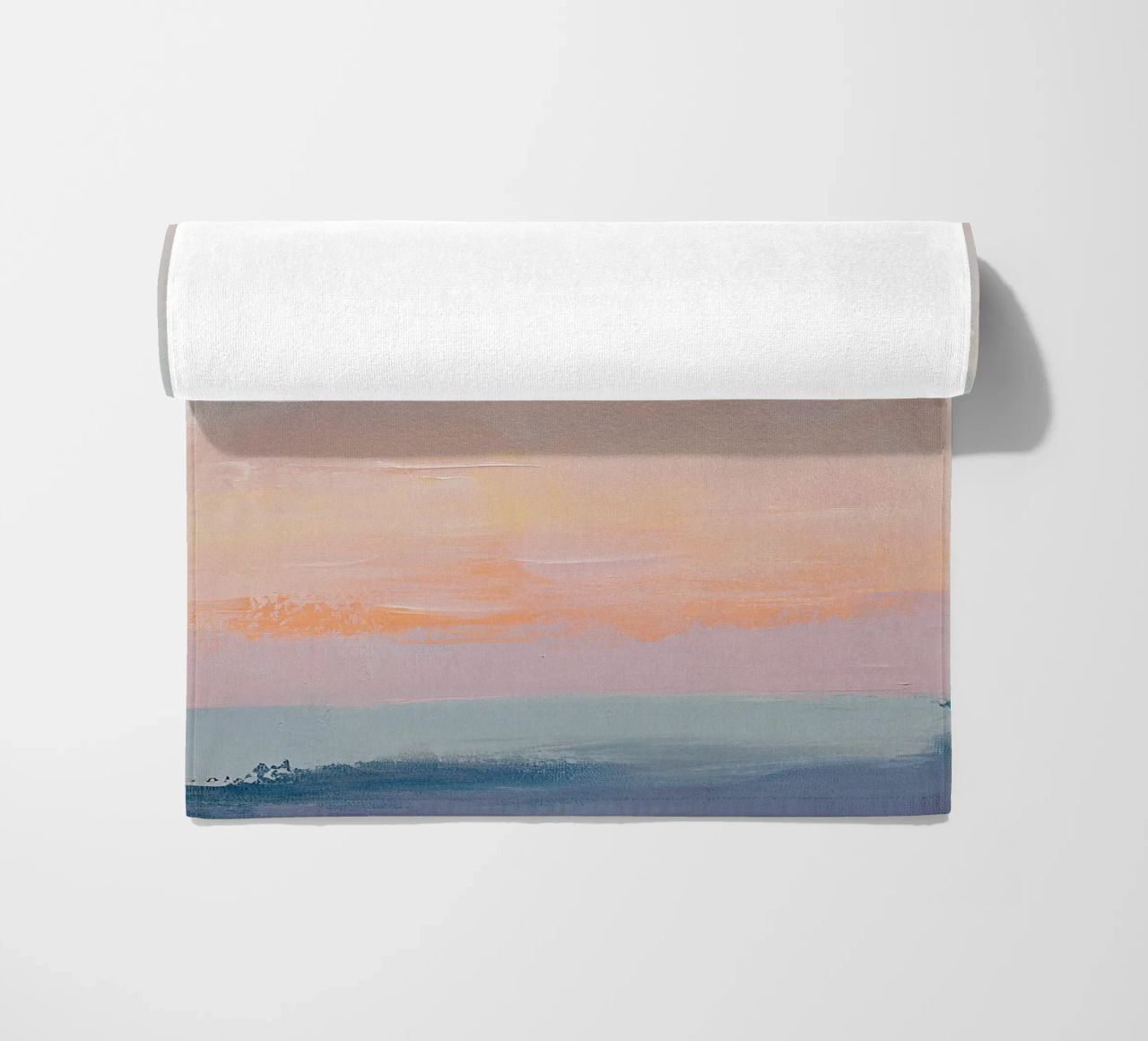 Mond Pastell Minimalismus Abstrakt Strandtuch von Euphoria Theresa