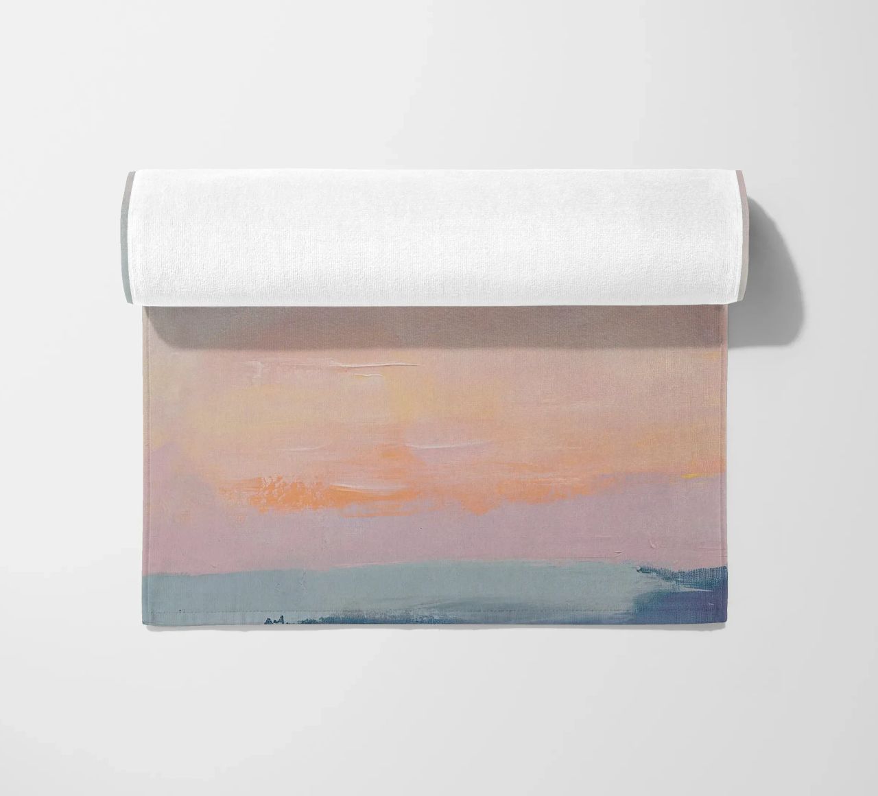 Mond Pastell Minimalismus Abstrakt Strandtuch von Euphoria Theresa