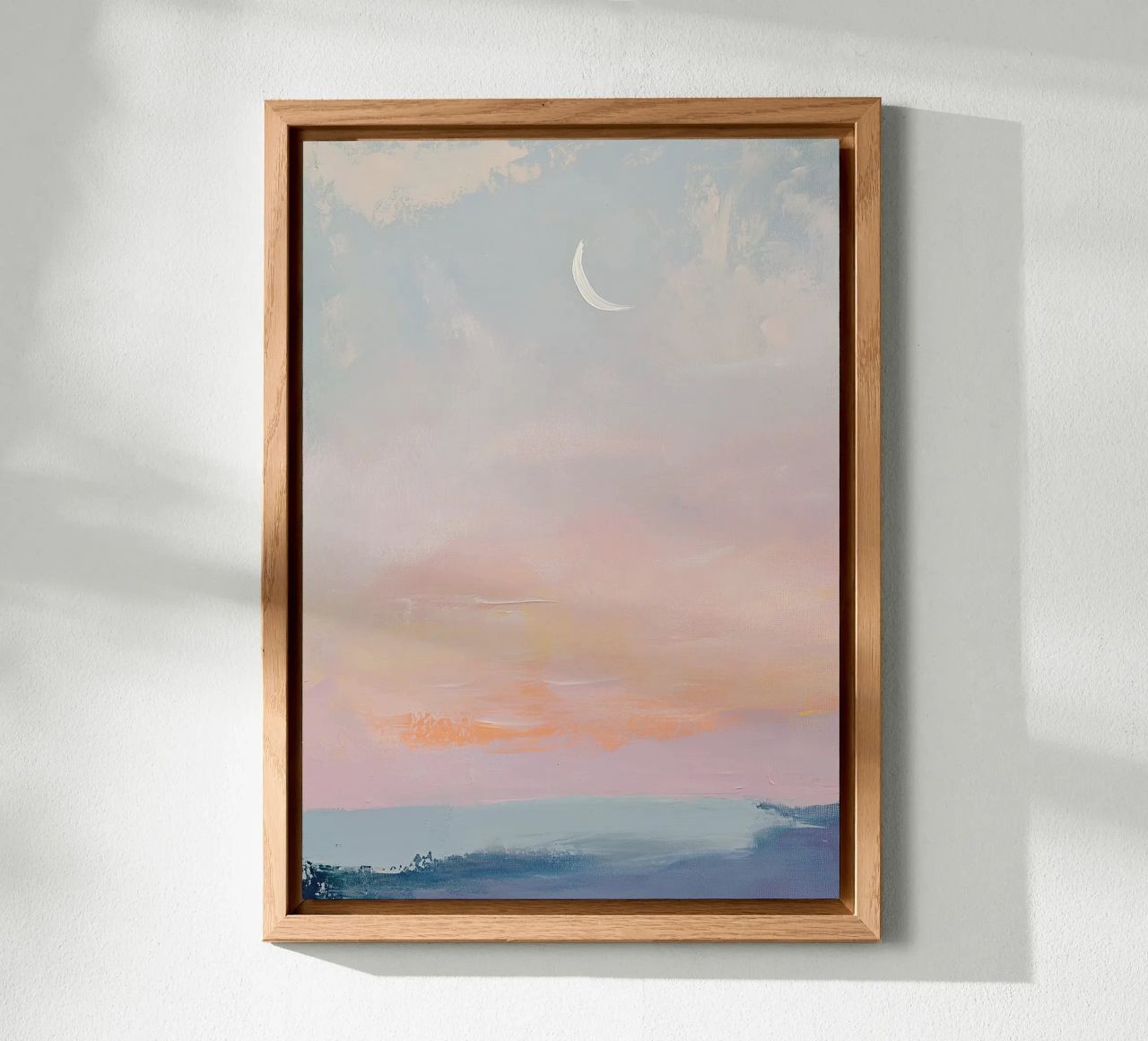 Mond Pastell Minimalismus Abstrakt Alu-Dibond von Euphoria Theresa