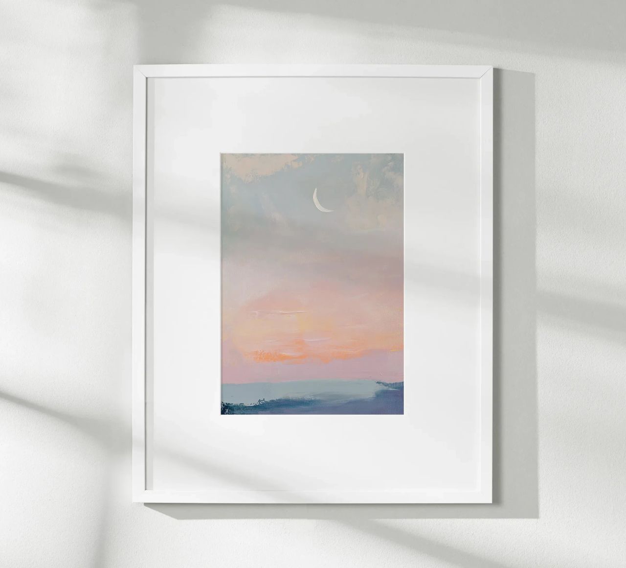Mond Pastell Minimalismus Abstrakt Poster von Euphoria Theresa