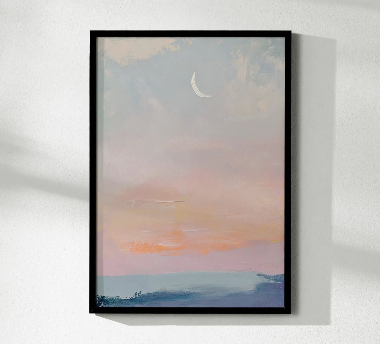 Mond Pastell Minimalismus Abstrakt Poster von Euphoria Theresa